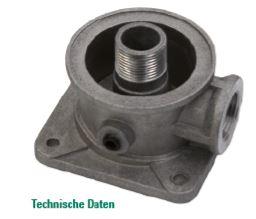 Spin on Filterkopf, Typ SSFT,
- spezifisch nach technischer Zeichnung gefertigt, aus Aluminium, mit Aufnahmevorrichtung für ein
  Filterelement und ein Filtergehäuse, mit jeweils Öffnungen für ein- und ausströmende Flüssigkeiten
  (Abbildung siehe Anlage),
- zum Einbau in einen Filter zur Filtration von Flüssigkeiten und Ölen.

"Teil, erkennbar ausschließlich für Apparate zum Filtrieren und Reinigen von Flüssigkeiten bestimmt,
 keine Ware der TARIC-Codes 8421 9100 00 bis 8421 9990 92 - sog. Spin on Filterkopf"