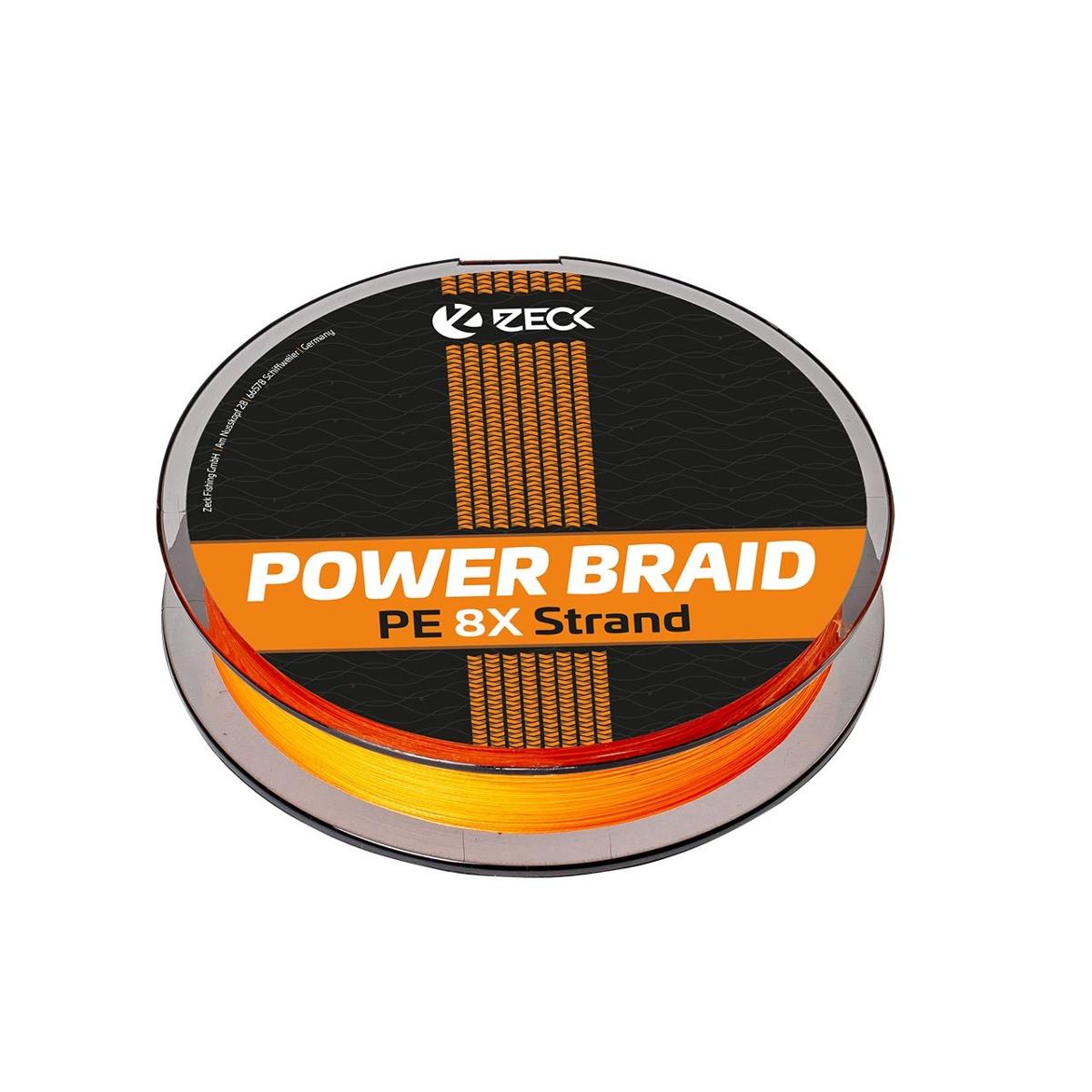 Bindfaden, sog. Powerbraid 8X, Art. 280087 - 280094, Foto siehe Anlage,
- als Meterware, laut Antrag mit einem Durchmesser von 0,14 mm, 0,16 mm, 0,18 mm bzw. 0,2 mm
  und einer Länge von 150 m bzw. 300 m,
- aus einem Rundgeflecht mit enger Flechtweise und festem Gefüge,
- aus synthetischen Chemiefasern (laut Antrag Polyethylen),
- vielseitig verwendbar, somit kein Binde- oder Pressengarn,
- mit einem Titer von augenscheinlich weniger als 50 000 dtex.

"Bindfaden, geflochten, aus Polyethylen, kein Binde- oder Pressengarn, mit einem Titer von
 weniger als 50 000 dtex (5 g je m)"