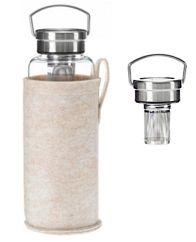 Trinkflasche aus Glas, Foto siehe Anlage,
aus verschiedenen Bestandteilen zusammengesetzte Ware, bestehend aus:
- einer Trinkflasche:
- - aus klarsichtigem Borosilikatglas (laut Antrag); ohne Hinweise auf manuelle Glasentnahme,
- - mit einem Schraubgewinde am oberen Ende,
- - mit einem abschraubbaren Deckel aus unedlem Metall; mit einem Schraubeinsatz und
     einer Dichtung aus Kunststoff,
- - - mit einem umlegbaren Handtragegriff aus unedlem Metall versehen,
- - - mit einem an der Unterseite mittels Schraubgewinde befestigten Teesieb aus 
       unedlem Metall (laut Antrag Edelstahl),
- - mit einem Fassungsvermögen von 1,2 l (laut Antrag),
- - mit den Abmessungen: ca. 8,5 cm (Durchmesser) x 25 cm (Höhe),
- einer Schutzhülle aus Spinnstoffen (konfektionierte Spinnstoffware):
- - in Form eines am oberen Ende offenen, abziehbaren Überzugs aus Vliesstoff aus Spinnstoffen
     mit einer Schlaufe zum Tragen oder Aufhängen,
- - soll als Isolierung und zum Schutz der Trinkflasche dienen,
- die Trinkflasche aus Glas bestimmt nach dem Umfang und aufgrund ihrer Bedeutung in Bezug
  auf die Verwendung den wesentlichen Charakter der Ware,
- keine Einreihung in die Position 7010, da die Ware dem Bereithalten von Getränken dient und
  üblicherweise nicht gewerblich zum Transport oder zur Verpackung verwendet wird.

"Glasware zu ähnlichen Zwecken wie zur Verwendung bei Tisch oder in der Küche, keine Ware
 der Position 7010 und 7018, nicht aus Glaskeramik oder Bleikristall, andere Glasware als in
 den Unterpositionen 7013 2210 bis 7013 4999 genannte, nicht handgefertigt"