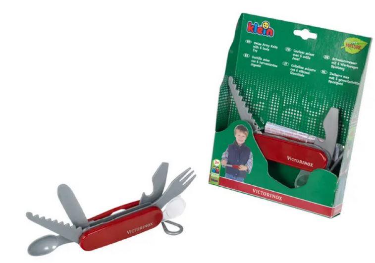 Es handelt sich um ein durch Antragsangaben und ein Warenmuster veranschaulichtes Spielzeug
- die Nachbildung eines sog. Multitools ("Schweizer Taschenmesser") mit sechs Funktionen 
  (Messer, Gabel, Löffel, Säge, Kapselheber, Lupe; jeweils einklappbar) aus Kunststoff darstellend, 
- in den Abmessungen von ca. 11,5 x 3 x 3 cm,
- dient der spielerischen Unterhaltung von Kindern,
- in einer Showbox für den Einzelverkauf aufgemacht.

Derartige Erzeugnisse werden zolltarifrechtlich als "anderes Spielzeug, nicht von den Unterpositionen (KN) 9503 0010 bis 9503 0087 erfasst, aus Kunststoff, keine 
maßstabgetreue Modellseilbahn zum Bedrucken und kein Miniaturmotor“ eingereiht.