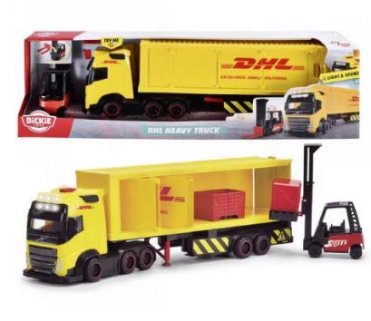 Bei dem durch Abbildungen und Beschreibungen veranschaulichten Erzeugnis handelt es sich um Spielzeug in Zusammenstellung, bestehend aus
- einem stilisierten LKW-Modell aus Kunststoff,
- - mit einer Länge von ca. 35 cm,
- - bestehend aus einer Zugmaschine, die fest mit einem Anhänger verbunden ist,
- - mit sich frei drehenden Rädern,
- - am Führerhaus mit einem Licht- und Soundmodul,
- - mit einer aufklappbaren Längsseite, um Fracht in den Anhänger zu laden,
- - mit dem Firmennamen eines Paketdienstes bedruckt,
- einem stilisierten Gabelstapler aus Kunststoff,
- - mit einer Karosserie sowie einem Führerhaus, einem Fahrgestell, vier freilaufenden Rädern
    sowie einer höhenverstellbaren Gabel und Gabelschiene,
- Nachbildungen von einem Fass, einer Europalette, einem Paket und einer Transportbox aus
  Kunststoff,
- dient der spielerischen Unterhaltung von Kindern,
- gemeinsam in einem bunt bedruckten Pappkarton mit Sichtfenster aufgemacht.

Die verschiedenen Packstücke können mit dem Gabelstapler auf den LKW verladen werden.

Derartige Erzeugnisse werden zolltarifrechtlich als "Spielzeug, aufgemacht in einer Zusammenstellung" eingereiht.