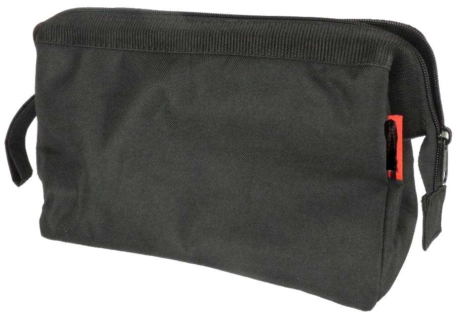 Toilettentasche, sog. travelcosmetic, Foto siehe Anlage,
- nach den Antragsangaben:
- - mit einer Außenseite aus Spinnstoffen,
- - mit einer Handschlaufe,
- - am oberen Rand mit eingearbeiteten Metallbügeln,
- - mit einem entlang des oberen Rands bis zu den Seiten verlaufenden Reißverschluss versehen,
- - wasserabweisend gefüttert; innen mit einem Reißverschlussfach sowie drei Halteschlaufen
     ausgestattet,
- - mit den Abmessungen: ca. 26 cm (Breite) x 18 cm (Höhe) x 13,5 cm (Tiefe),
- - soll der Aufnahme von Kosmetika und Toilettenartikeln dienen,
- ohne Hinweise auf Handarbeit.

"Toilettentasche, mit Außenseite aus Spinnstoffen, nicht handgearbeitet"