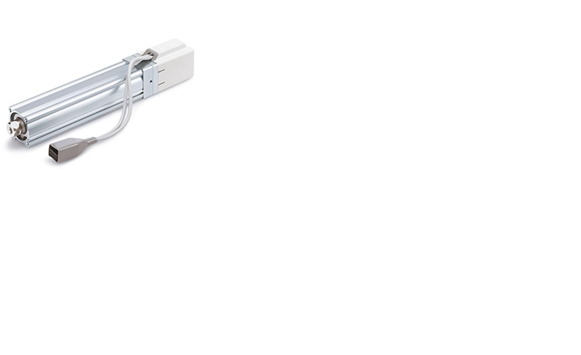 "sog. Elektrischer Zylinder", 
in Form einer kombinierten Maschine, bestehend aus

- einem rotierenden Gleichstrommotor (Schrittmotor) mit einer Leistung von etwa 50 W 
   bei 24 VDC (kennzeichnende Haupttätigkeit)

- und einer Kugelumlaufspindel, in axialer Ausführung, mit einem Hub von 50 mm
   
- in einem rechteckigen Gehäuse mit Motorabdeckung und Anschlusskabel

- zur Verwendung in unterschiedlichen Bereichen

Abbildung siehe Anlage.

Die Erzeugnisse gehören als "Elektromotor mit einer Leistung von mehr als 37,5 W, 
andere Gleichstrommotoren, mit einer Leistung von weniger als 750 W, nicht in den
TARIC-Codes 8501 3100 10 bis 88501 3100 85 genannte" zum TARIC-Code 8501 3100 99.