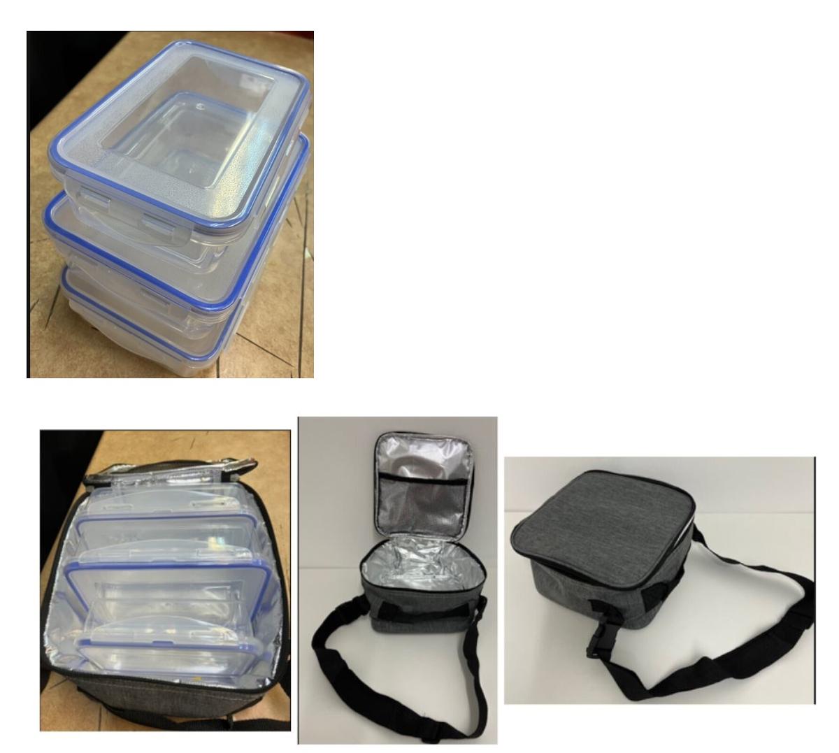 Warenzusammenstellung, bestehend aus einer Isoliertasche für Nahrungsmittel oder
Getränke und drei Frischhaltedosen, Fotos siehe Anlage,
- in Aufmachung für den Einzelverkauf,
- zur Befriedigung eines speziellen Bedarfs zusammengestellt,
- Isoliertasche für Nahrungsmittel oder Getränke:
- - mit einer Außenseite aus Spinnstoffen,
- - mit einer isolierenden, ca. 5 mm dicken Zwischenlage aus Schaumkunststoff und
    einer Innenlage aus einer silberfarbenen, metallisierten Kunststofffolie,
- - mit einem Tragegriff und einem längenverstellbaren Schultertragegurt,
- - an einer Längsseite mit einem eingesetzten Reißverschlussfach,
- - das Hauptfach ist mit einem entlang des vorderen Rands an drei Seiten verlaufenden
     Reißverschluss versehen,
- - - innen mit einem offenen, netzartigen Einsteckfach ausgestattet,
- - ohne Hinweise auf Handarbeit,
- - dient der Aufrechterhaltung der Temperatur von Speisen und Getränken während
    des Transports,
- drei Frischhaltedosen:
- - zwei größere Dosen (1000 ml) und eine kleinere Dose (500 ml),
- - aus überwiegend klarsichtigem Kunststoff,
- - jeweils mit einem Deckel mit Verschlussbügeln und einer Dichtung,
- die Isoliertasche und die Frischhaltedosen sind im Hinblick auf die Verwendung
  gleichbedeutend, nach dem Wert bestimmt die Isoliertasche den wesentlichen
  Charakter der Warenzusammenstellung.

"Isoliertasche für Nahrungsmittel oder Getränke, mit Außenseite aus Spinnstoffen, 
 nicht handgearbeitet"