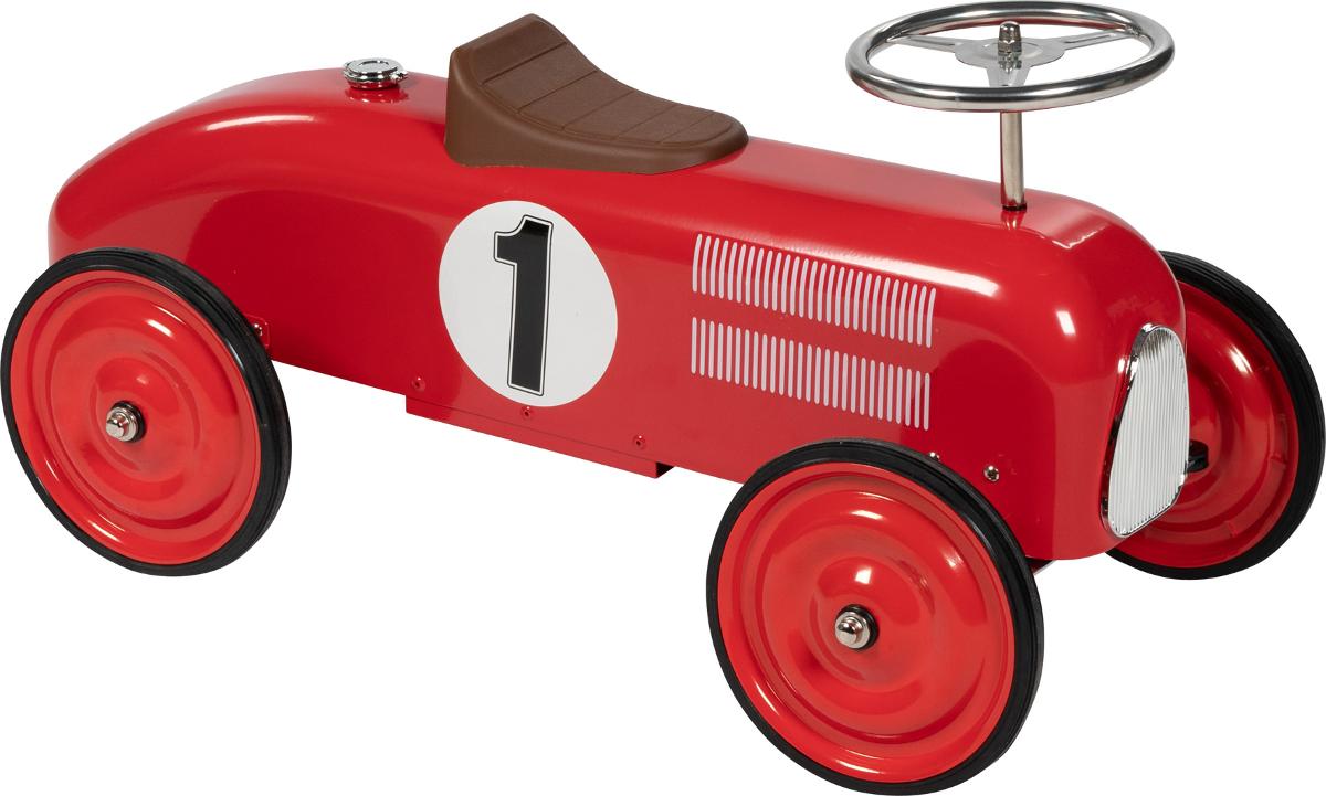 Nach den Angaben der Antragstellerin sowie der vorliegenden Abbildung handelt es sich bei dem
sog. "Rutscherfahrzeug rot, Artikel 14135" um ein Spielfahrzeug
- die Nachbildung eines Oldtimers darstellend
- in den Abmessungen von ca. 73,5 x 35 x 40 cm
- im Wesentlichen aus unedlem Metall und Kunststoffen gefertigt
- mit einem Sitz, vier Reifen, einem Lenkrad sowie einer beweglichen Vorderachse ausgestattet
- das Fahrzeug wird durch Abstoßen mit den Füßen fortbewegt
- dient der spielerischen Unterhaltung von Kindern mit einem Gewicht bis max. 25 kg
- noch nicht zusammengesetzt in einem bedruckten Pappkarton für den Einzelverkauf aufgemacht.

Die Ware wird zolltarifrechtlich als "Spielfahrzeug" eingereiht.