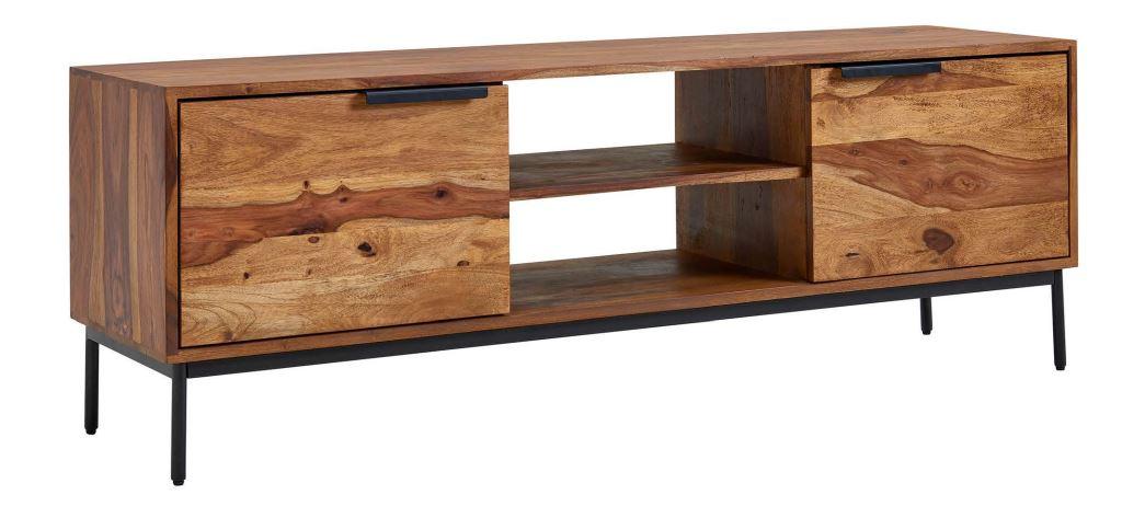 Bei dem "Wohnling TV Schrank Lowboard" handelt es sich um ein aus verschiedenen Stoffen zusammengesetztes Möbel mit den Maßen 147 cm x 51 cm x 38 cm (B x H x T).
Das Erzeugnis besteht im Wesentlichen aus einem Holzkorpus mit zwei nach vorn und hinten offenen Fächern sowie zwei seitigen Türfächern und einem Metallgestell mit vier Füßen.

Bei der aus verschiedenen Stoffen bestehenden Ware bestimmt das Holz aufgrund des äußeren Erscheinungsbildes und der Bedeutung für die Verwendung den Charakter der Ware.

Das Erzeugnis, welches dazu bestimmt ist, auf den Boden gestellt zu werden, dient der Ablage bzw. Aufbewahrung von z. B. Fernsehern und deren Zubehör sowie anderen elektronischen Geräten und Gegenständen und somit der Ausstattung von Ess- und Wohnzimmern.

Das verpackte Erzeugnis ist als "anderes als von den Positionen 9401 und 9402 erfasstes Möbel, aus Holz, von der in Ess- und Wohnzimmern verwendeten Art" einzureihen.