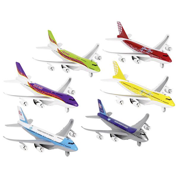 Nach den Angaben der Antragstellerin sowie der vorliegenden Abbildung handelt es sich um ein Spielzeugflugzeug mit eingebautem Motor (sog. "Flugzeuge, 6fach, 6er Display, Artikel-Nr. 12143")
- in den Abmessungen von ca. 19 x 16,5 x 6 cm
- das Oberteil des Rumpfes und das Heck bestehen aus unedlem Metall (Spritzguss),
  Unterteil des Rumpfes, Triebwerke am Flügel sowie das Fahrwerk bestehen aus Kunststoff;
  der Rumpf ist farbig lackiert
- mit beweglichen Rädern
- mit einem Rückzugmotor ausgestattet
- mit einem Soundmodul mit Ansage, Geräuschen eines startenden und landenden Flugzeugs, das beim 
  Betätigen des Rückzugmotors aktiviert wird sowie mit einer blinkenden Leuchte über dem Cockpit und
  am Heck
- dient der spielerischen Unterhaltung von Kindern
- mit einem Pappetikett versehen.

Auf Grund des äußeren Erscheinungsbildes und des Umfanges bestimmt das Metall den Charakter der aus verschiedenen Stoffen bestehenden Ware.

Die Ware ist zolltarifrechtlich als "Spielzeug, anderes als von den Unterpositionen (KN) 9503 0010 bis 9503 0070 erfasst, mit eingebautem Motor, nicht aus Kunststoff" einzureihen.