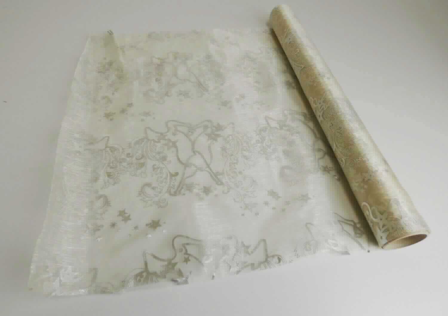 Gewebe, sog. Dekostoff, Art. 204798, Foto siehe Anlage,
- auf einer Papprolle aufgewickelt und in einer klarsichtigen Kunststofffolie verpackt,
- als Meterware, in den Abmessungen von laut Antrag (L x B) 200 cm x 40 cm,
- laut Untersuchungsergebnis:
-- in Leinwandbindung,
-- aus ungezwirnten, nicht hochfesten Garnen aus synthetischen Filamenten (Polyamid), somit keine Ware der
   Unterposition 5407 74,
-- musterbildend mit metallisierter Farbe bedruckt.

"Gewebe aus Garnen aus synthetischen Filamenten, andere als in den Unterpositionen 5407 10 bis 5407 30 
 genannte, mit einem Anteil an Filamenten aus Polyamiden von mehr als 85 GHT, bedruckt"
