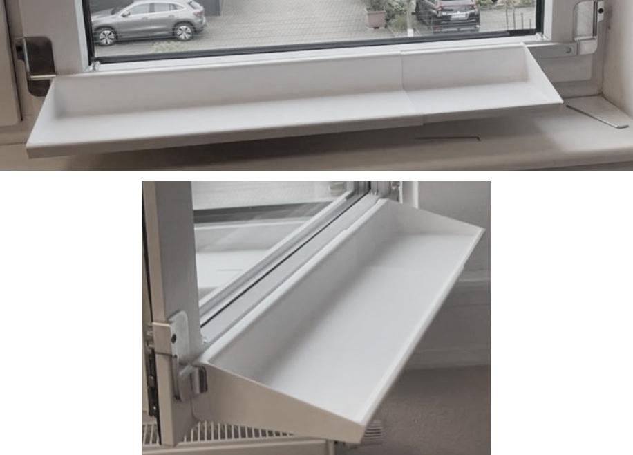Nach den Antragsangaben, den nachgereichten Produktinformationen sowie der vorliegenden Produktabbildung handelt es sich bei dem sogenannten „Frischluft- Fensterbrett“ 
um eine Warenzusammenstellung in Aufmachung für den Einzelverkauf (bedruckter Karton) in Form eines Anbausatzes, bestehend aus:
- einem ausziehbaren Fensterbrett (ca. L 65-107 cm) aus Polypropylen, einem Kunststoff im Sinne 
  der Anmerkung 1 zu Kapitel 39 (charakterverleihend),
- zwei Montagewinkeln aus unedlem Metall, 
- einer Teleskop- Stange aus unedlem Metall, 
- zwei Innensechskantschlüsseln (Werkzeug zur Montage) aus unedlem Metall, 
- sechs Schrauben in unterschiedlichen Abmessungen aus unedlem Metall,
- Klebepads aus Kunststoff (EVA) zum Schutz vor Kratzern am Fensterrahmen. 
Das Fensterbrett wird innen am Fensterrahmen mit dem Montagematerial angebracht und dient als konsolenartige Ablagefläche für beispielsweise Ziergegenstände oder Pflanzen, wobei das Fenster geöffnet werden kann. 
Im Hinblick auf den Umfang und die Bedeutung in Bezug auf die Verwendung ist das Fensterbrett aus Kunststoff charakterverleihender Bestandteil der Warenzusammenstellung. 
Zolltarifrechtlich handelt es sich um einen "Baubedarfsartikel aus Kunststoff, anderweit weder genannt noch inbegriffen, anderer als in den  Codenummern 3925 1000 00 0 bis 
3925 3000 00 0 genannt, den Beschlägen ähnliche Ware zur bleibenden Befestigung an Fenstern und anderen Gebäudeteilen".