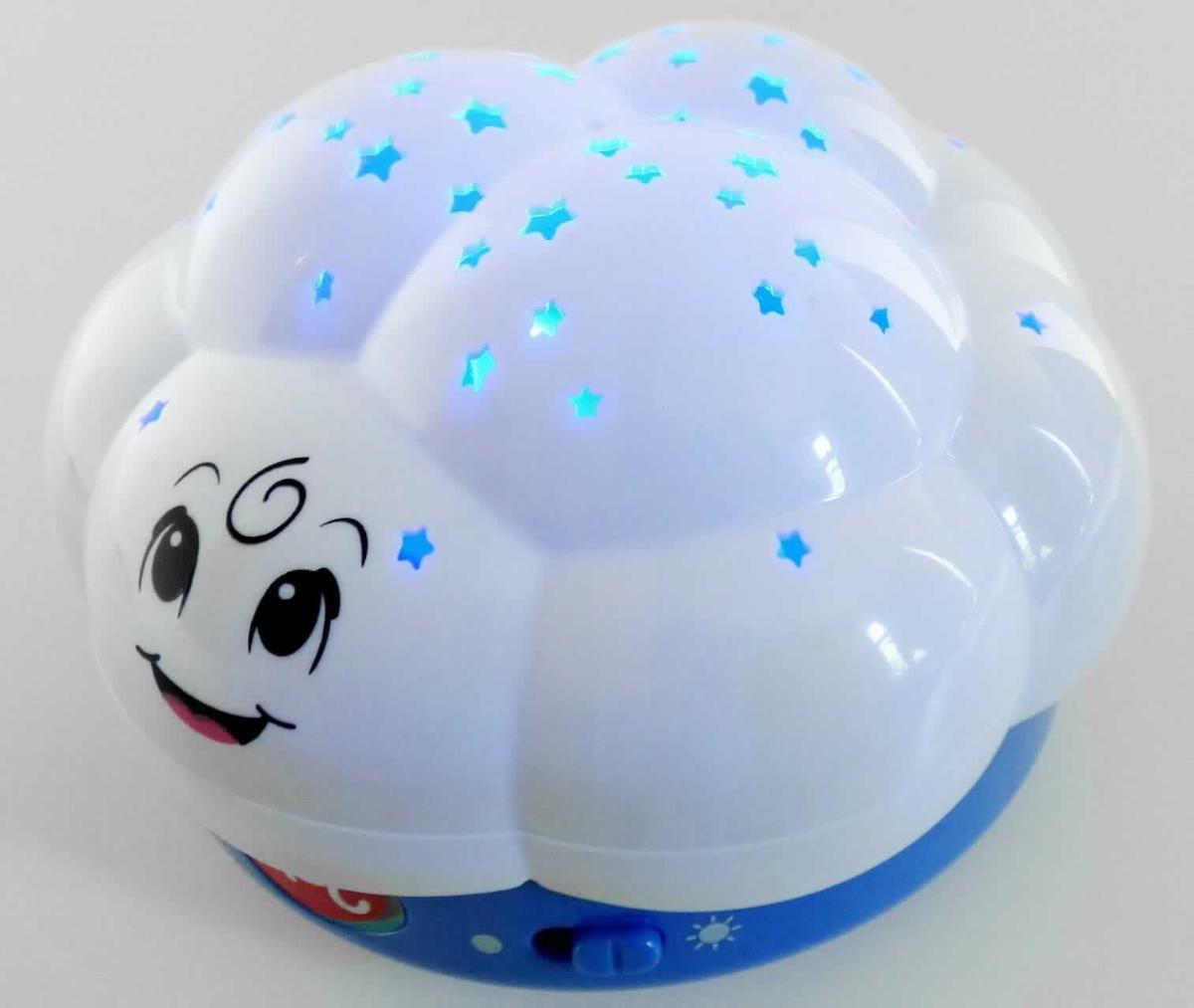 Musikspielzeuggerät, sog. "NAN 8356430, ABC Baby Night Light with Musical Clock Cloud with lullaby "good evening good night" TB, 0m+

Es besteht aus einem Gehäuse aus Kunststoff mit einem runden, blauen Sockel (Durchmesser ca. 11,7 cm), auf dem sich eine weiße Wolke mit einem lachenden, aufgedruckten Gesicht befindet. Die Wolke besitzt zahlreiche, sternförmige Öffnungen. Im Sockel befindet sich ein Batteriefach sowie ein Schalter, der innenliegende LEDs blau aufleuchten lässt und so einen Sternenhimmel an die Decke projiziert. Außerdem dreht sich die Wolke und spielt dabei das Gute-Nacht-Lied "Guten Abend, gute Nacht" ab. Sie dient der spielerischen Unterhaltung von Babys und Kleinkindern und ist in einer Showbox für den Einzelverkauf aufgemacht.

Eine Einreihung als Beleuchtungskörper der Position 9405 kommt nicht in Betracht, da die Ware die Umgebung nur schwach erhellt.

Sie ist als "Musikspielzeuggerät, keine handgearbeitete Ware aus Holz" einzureihen.