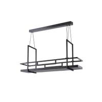 Bei der sog. Hängelampe Delumina mit LED, Artikelnummer 21512 handelt es sich um eine etwa 80,5 x 21 x 70 cm (B x T x H) große Ware mit zwei Funktionen, die sich sowohl als Möbel der Position 9403 als auch als eine elektrischer Beleuchtungskörper der Position 9405 darstellt.
Sie besteht aus einer zylinderförmigen Deckenbefestigung, abgehangen daran rechteckige Rahmen aus Metall sowie ein quaderförmiger Beleuchtungskörper mit darin fest verbauten LED-Lichtquellen. Die Deckenleuchte dient zu Beleuchtungszwecken im Innenbereich (Schutzart IP20).
Durch Abstandshalter zwischen Metallrahmen und Beleuchtungskörper entsteht eine Ablage-gelegenheit für eine standsichere Aufbewahrung von leichten Gegenständen, wie Vasen u. Ä. 
Die Ware dient somit gleichermaßen zur Ablage von Gegenständen in der Art eines Regals (Position 9403) als auch als elektrische Deckenleuchte (Position 9405). Daher erfolgt die Einreihung in die zuletzt genannte Position der gleichermaßen in Betracht kommenden Positionen.

Ein Hinweis auf Handarbeit liegt nicht vor.

Die noch nicht zusammengesetzte und gemeinsam mit Montagematerial in einem Karton verpackte Ware ist als "Leuchte, anderweit weder genannt noch inbegriffen, elektrische Deckenleuchte, ausgenommen solche von der für öffentliche Plätze oder Verkehrswege verwendeten Art, ausschließlich zur Verwendung mit LED-Lichtquellen bestimmt, aus Metall, nicht handgearbeitet, nicht für zivile Luftfahrzeuge“ einzureihen.