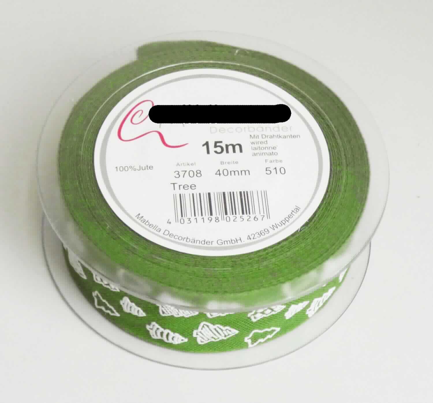 Band, sog. gewebtes Juteband mit Drahtkanten, Foto siehe Anlage,
- als Meterware auf Rollen (Kunststoffspule), laut Antrag mit einer Breite von 4 cm und einer Länge von 15 m,
- laut Untersuchungsergebnis:
-- aus einem Gewebe überwiegend aus Garnen aus Baumwolle sowie Garnen aus synthetischen Chemiefasern 
   (Polyester),
-- am Rand mit einem Metalldraht verstärkt,
-- mit echten Webkanten an beiden Längsseiten, 
-- keine Elastomergarne oder Kautschukfäden enthaltend.

"Band, keine Waren der Position 5807, andere als in den Unterpositionen 5806 10 und 5806 20 genannte, aus  
 Baumwolle"