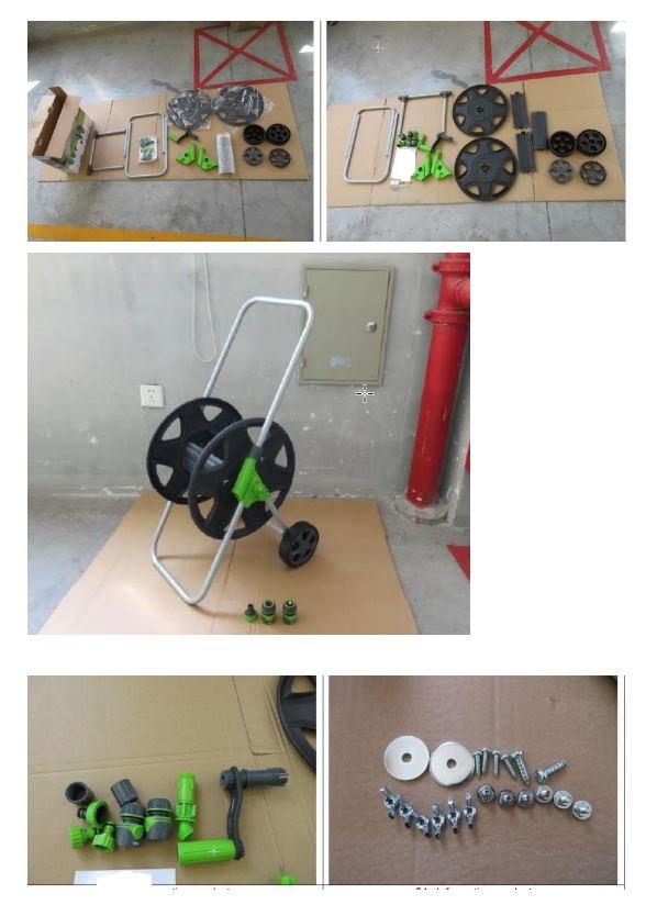 Schlauchwagen (Abbildung siehe Anlage), 
- aus einer zwischen Seitenwangen aufgehängten Wickeltrommel mit Schlauchanschluss und
  Wasserstopp sowie Hahnanschlusss, Handkurbel, zwei Rädern, speziell geformtem, aus-
  klappbarem Standfuß und höhenverstellbarem Handgriff, noch nicht zusammengesetzt,
- zum geordneten Auf- und Abrollen sowie Aufbewahren eines Gartenschlauches (nicht
  Gegenstand dieser vZTA).

"Mechanisches Gerät mit eigener Funktion, in Kapitel 84 anderweit weder genannt noch inbegriffen, keine Ware der TARIC-Codes 8479 1000 00 bis 8479 8997 70"