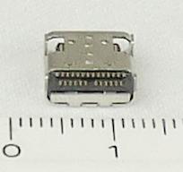 Sog. USB-Steckverbinder, Art. Nr.: 719-4-S-XR0,
- im Wesentlichen bestehend aus einem mehrteiligen, spezifisch geformten
  Metall-Kunststoff-Gehäuse mit einer vierundzwanzigpoligen USB - C
  Steckbuchse auf der einen Seite und der entsprechenden Anzahl herausragender
  Kontakte zur Leiterplattenmontage auf der Unterseite,
- für eine Spannung von 30 V,
- dient dem Verbinden eines elektrischen Stromkreises nach dem Einstecken
  des entsprechenden Gegenkontakts und der Montage auf einer Leiterplatte.

Die Ware ist als "elektrisches Gerät zum Verbinden von elektrischen Stromkreisen,
für eine Spannung von 1000 V oder weniger, Steckvorrichtung für gedruckte Schaltungen" einzureihen.

Anlage: eine Abbildung