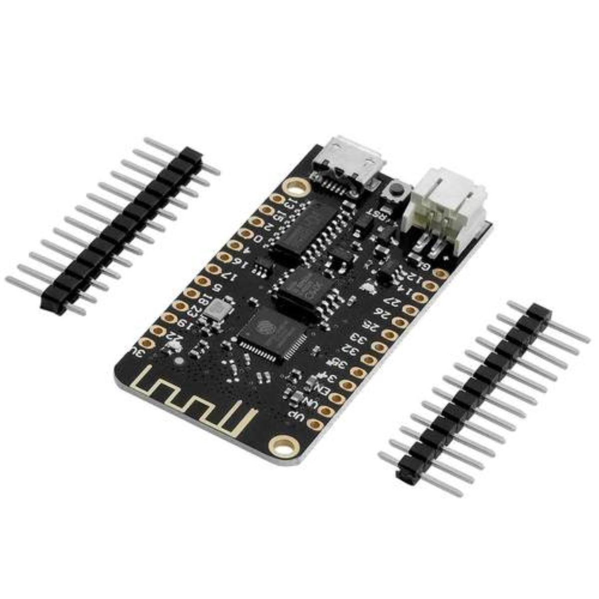 Funkfernsteuergerät (Abbildung siehe Anlage)
- aus einer mit WiFi/Bluetooth-SoC-Baustein, Flash-Speicher und weiteren aktiven und passiven Bau-
  elementen bestückten gedruckten Schaltung mit einem Bedienelement (Reset-Schalter), einem Micro-
  USB-Anschluss und einem Ladeanschluss für eine Lithium-Batterie, noch nicht zusammengesetzt mit
  zwei elektrischen Stiftleisten,
- zur Datenkommunikation mittels verschiedener Protokolle in WiFi- und Bluetooth-Netzwerken sowie
  zur Verwendung als WiFi- und Bluetooth-Funkfernsteuerung (Sender und Empfänger) - ohne kenn-
  zeichnende Hauptfunktion -,
- universell mit unterschiedlichen Geräten oder Projekten verwendbar.

"Funkfernsteuergerät (Multifunktionsmaschine aus Kommunikationsapparat und Funkfernsteuer-
 gerät - ohne kennzeichnende Hauptfunktion, noch nicht zusammengesetzt mit elektrischen
 Stiftleisten)"