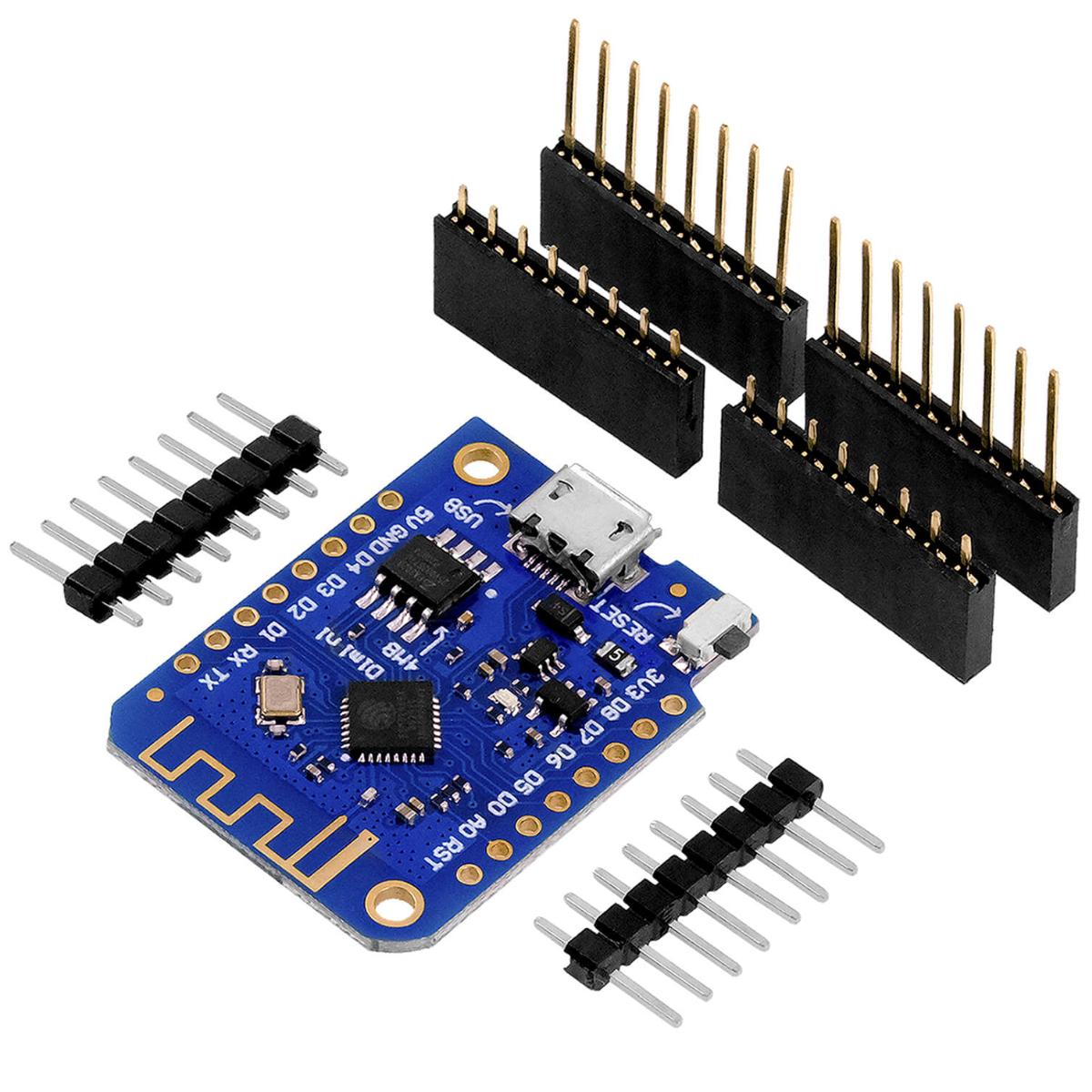 WiFi-Modul
- aus einer mit WiFi-System-on-Chip-Baustein, USB-Seriell-Konverter,
  Mikrocontroller und weiteren Bauelementen bestückten gedruckten
  Schaltung mit Micro-USB-Anschluss und weiteren Anschlüssen in Form
  von Kontaktflächen sowie PCB-Antenne (Abbildung siehe Anlage),
 - zum Empfangen von Funksignalen von verschiedenen WiFi-fähigen
  Geräten und zum Senden von Funksignalen jeweils zur Steuerung
  WiFi-fähiger Geräte sowie zum Empfangen, Konvertieren und Senden
  von Signalen im WiFi-Standard (Standard: IEEE802.11 b/g/n)
  bei einer Frequenz von 2.4 GHz - ohne kennzeichnende Haupttätigkeit -,
- zusammen mit Beipack (Kontaktleisten) in einer gemeinsamen Verkaufs-
  umschließung.
Das WiFi-Modul bestimmt den Charakter des Ganzen.

"Funkfernsteuergerät - WiFi-Modul (Multifunktionsmaschine aus Funkfernsteuerung
 und Apparat für die Kommunikation in einem drahtlosen Netzwerk - ohne kennzeichnende
 Haupttätigkeit -, in Warenzusammenstellung in Aufmachung für den Einzelverkauf mit nicht
 charakterbestimmendem Beipack)"