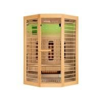 Infrarotsauna (Abbildungen siehe Anlage)
- aus einer freistehenden Kabine für 3 bzw. 4 Personen aus Tannenholz mit einer fest eingebauten 
  Sitzbank, mit Glastür, zwei Glasfenstern, sechs bzw. sieben eingebauten Vollspektrum-Infrarot-
  strahlern und einem im Boden eingebauten Carbon-Infrarot Flächenstrahler (Wärmestrahler), 
  mit Bedienelementen, einem Ionisator, LED-Ambientebeleuchtung und einer eingebauten 
  Deckenleuchte, Bedieneinheit mit Display mit eingebautem Radio mit MP3, Bluetoothfunktion, 
  USB-Anschluss und Lautsprecher, in Einzelbauelemente zerlegt, Abmessungen 155 x 120 x 190 cm
  bzw. 150 x 150 x 190 cm,
- zur Verwendung bei der Infrarot-Wärmetherapie, zum Erzeugen ionisierter Luft sowie zur 
  Entspannung und Förderung des Wohlbefindens im Haushalt bestimmt.
Die Infrarot-Wärmestrahler verleihen der zusammengesetzten Ware den wesentlichen Charakter.

"Elektrowärmegerät für den Haushalt, keine Ware der Codenummern 8516 5000 10 0 bis 
8516 7970 10 0 - zusammengesetzte Ware aus Infrarotstrahler (charakterbestimmend), 
Ionisator, Holzkabine sowie Beleuchtungs- und Radiosystem, noch nicht zusammengesetzt"