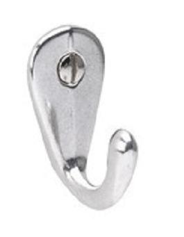 Es handelt sich um Haken aus Aluminium, in Form einer nahezu tropfenförmigen und mit einer Lochung versehenen Grundplatte, die an der Unterseite je nach Ausführung zu einem oder zu zwei nach oben gebogenen Haken übergeht. Je nach Variante sind die Erzeugnisse vollflächig  mit Farbe versehen. Die Waren sind für die Wandmontage bestimmt und dienen zum Aufhängen verschiedener Gegenstände, zum Beispiel Handtücher. Sie sind gemeinsam mit Montagematerial in einem Kunststoffbeutel für den Einzelverkauf aufgemacht. 
Abmessungen (Höhe x Breite x Tiefe): 35 mm x 17 mm x 28 mm (Variante mit einem Haken) bzw. 38 mm x 50 mm x 25 mm (Variante mit zwei Haken).
- Antragstellerangaben -

Beispielhafte Abbildung siehe Anlage.

Derartige Erzeugnisse gehören als "den Kleiderhaken ähnliche Waren aus unedlen Metallen" zur Codenummer 8302 5000 00 0 des Zolltarifs.