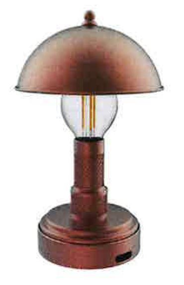 Bei der sog. Classic Akkuleuchte bronze, Art.Nr. 2021001010 handelt es sich um eine etwa 240 mm x 155 mm (H x d) elektrische Tischleuchte aus Kunststoff für den Gebrauch im Innenbereich (IP20).
Sie besteht aus Leuchtenfuß, Schaft, Glühlampennachbildung und Leuchtenschirm.
Die Leuchte weist nicht auswechselbare, weiß leuchtenden LED-Lichtquellen sowie im Leuchtenfuß die elektrische Ausstattung (Schalter, Akkumulator und USB-Buchse) auf und ist mit einem Ladekabel mit USB-Anschluss ausgestattet.
Das Erzeugnis ist als "elektrischer Beleuchtungskörper, Tischleuchte, anderweit weder genannt noch inbegriffen, ausschließlich zur Verwendung mit LED-Lichtquellen bestimmt, aus Kunststoff" einzureihen.