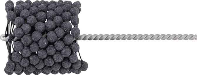 Angaben:
Honwerkzeug, flexibel; Körnung 120; Durchmesser: 75 - 77 mm; zum Honen von Zylindern an Motoren.

Warenbeschreibung:
Bürstenkörper (Länge ca. 30 cm, Durchmesser ca. 8 cm)aus gedrehtem, metallisch-silbernem Draht mit rundbürstenartig angeordneten, silbrig-schwarz glänzenden Kugeln an schwarzen Drähten; in einem Originalkarton verpackt.

Befund:
Schleifsteine und dergleichen, ohne Gestell, zum Schleifen, aus agglomerierten künstlichen Schleifstoffen, ohne Bindemittel, auch mit Teilen aus anderen Stoffen.