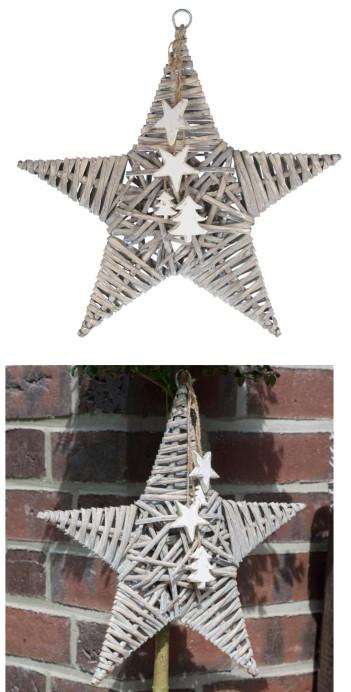Nach den Angaben der Antragstellerin sowie den vorgelegten Abbildungen handelt es sich bei dem sog. "Deko-Hänger Stern FELIA" um eine Flechtstoffware in Form eines dreidimensional gearbeiteten Sternes für die Dekoration (L 35 x B 35 x T 4 cm).

Das Erzeugnis besteht unmittelbar aus dünnen, biegsamen Zweigen der Weide (Flechtstoff im Sinne der Anmerkung 1 zu Kapitel 46), die um ein formgebendes Grundgerüst aus Metalldraht geflochten sind. Zur Erhöhung der Zierwirkung ist der Stern mit einem weißen Farbauftrag versehen und mit vier kleinen Holzzuschnitten (Sterne und Tannen) an Jutekordeln verziert. An der Oberseite ist der Stern mit einer Metallöse als Aufhängevorrichtung ausgestattet.

Im Hinblick auf den Umfang und die Bedeutung für die Zierwirkung bestimmen die Flechtstoffe den Charakter der in Handarbeit gefertigten Ware.

Zolltarifrechtlich handelt es sich um eine "Flechtstoffware, unmittelbar aus anderen pflanzlichen Flechtstoffen als Bambus und Rattan hergestellt, andere als Flaschenhülse aus Stroh, handgearbeitet".