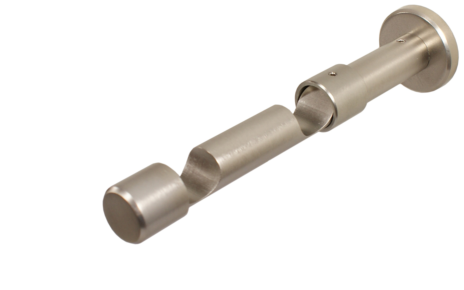 Es handelt sich um Halterungen aus Aluminium, die für die Wandmontage bestimmt sind, bestehend aus einem Arm mit kreisförmigem Querschnitt, der zu zwei Aussparungen zur passgenauen Aufnahme von Gardinen- bzw. Vorhangstangen (nicht Gegenstand der vZT) mit kreisförmigem Querschnitt (Durchmesser: 20 mm) ausgearbeitet ist, sowie einem hülsenförmigen Endstück mit einer kreisrunden Montageplatte. Die Halterungen sind an einem Ende mit einer Abschlussrosette und an dem anderen Ende mit einer Schraubkappe ausgestattet. Die Erzeugnisse weisen je nach Ausführung unterschiedlich farbige Oberflächen auf.
Länge (bis Mitte hintere und vordere Aussparung): 8 cm und 14 cm.
- Antragstellerangaben -

Abbildung siehe Anlage.

Derartige Erzeugnisse gehören als "Teile aus unedlen Metallen von anderen Beschlägen (Baubeschlägen) aus unedlen Metallen" zum TARIC-Code 8302 4190 00.