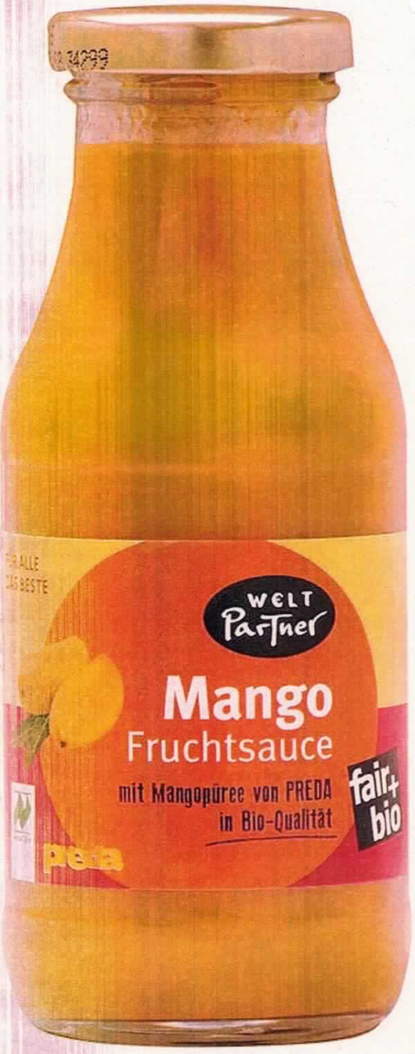 Flüssige Mangozubereitung.
Antragsangaben (als zutreffend unterstellt): Mango Fruchtsauce, bio, Naturland, 250 ml, vegan. Zutaten: Mangopüree (85 %), Rohrohrzucker, Wasser.

Etikettaufdruck, auszugsweise: "Welt Partner, Mango Fruchtsauce. Pur oder verdünnt - für Desserts, Soßen, Cocktails und die asiatische Küche. Nährwertangabe pro 100 ml: Kohlenhydrate 20,3 g" 
Alkohol (gemäß Angabe): nicht enthalten. Erzeugnisse/Fette aus Erzeugnissen der Positionen 0401 bis 0404 (gemäß Angabe): nicht enthalten. Zucker (gemäß Angabe): enthalten.

Nach ihren Beschaffenheitsmerkmalen handelt es sich bei der Ware um eine für den menschlichen Genuss geeignete und bestimmte Flüssigkeit. Verdickungsmittel oder Würzstoffe sind nicht enthalten. Eine solche Ware wird durch die Position 2202 der KN erfasst.

Nichtalkoholhaltiges Getränk, anderes als in den UPos 2202 1000 bis 2202 9915 der KN erfasst, Zucker enthaltend (Saccharose oder Invertzucker), andere.