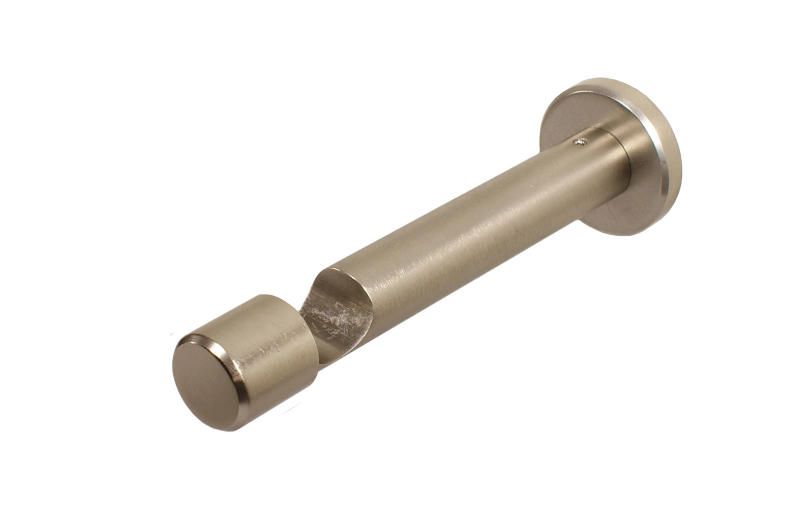 Es handelt sich um Halterungen aus Aluminium, die für die Wand- oder Deckenmontage bestimmt sind, bestehend aus einem Arm mit kreisförmigem Querschnitt, der zu einer Aussparung zur passgenauen Aufnahme von Gardinen- bzw. Vorhangstangen (nicht Gegenstand der vZTA) mit kreisförmigem Querschnitt (Durchmesser: 20 mm), ausgearbeitet ist sowie einer kreisrunden Montageplatte. Die Halterungen sind an einem Ende mit einer Abschlussrosette und an dem anderen Ende mit einer Schraubkappe ausgestattet. Die Erzeugnisse weisen je nach Ausführung unterschiedlich farbige Oberflächen auf.
Länge (bis Mitte Aussparung): 10,5 cm.
- Antragstellerangaben -

Abbildung siehe Anlage.

Derartige Erzeugnisse gehören als "Teile aus unedlen Metallen von anderen Beschlägen (Baubeschlägen) aus unedlen Metallen" zum TARIC-Code 8302 4190 00.