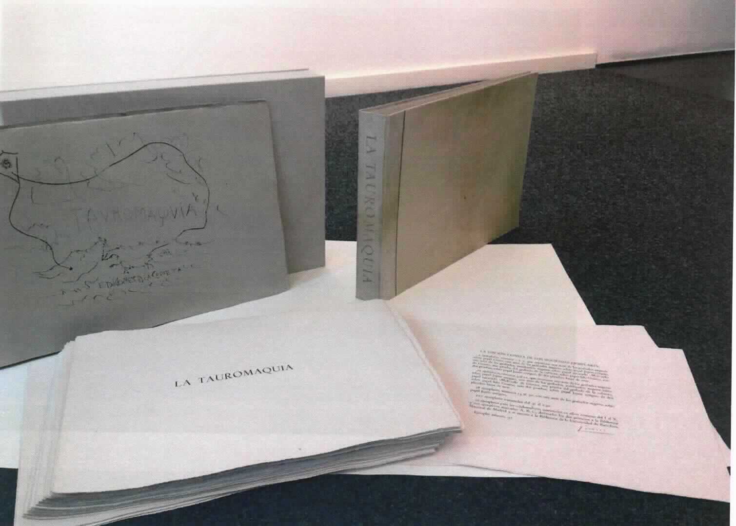 Bei dem "Buch, Buchtitel La Tauromaquia o Arte de torear" handelt es sich um ein Konvolut aus
- 28 Original-Aquatintaradierungen von Pablo Picasso (Málage 1881 - 1973 Mougins),
-- Größe der Bögen ca. 35 cm x 49 cm,
- 76 Textseiten mit einem Leitfaden für Toreros und Stierkampfliebhaber von José Delgado alias 
  Pepe Illo (spanischer Torero),
- in einer Auflage von 263 Exemplaren,
- das vorliegende Exemplar (Nr. 37) ist auf Guarro Papier gedruckt,
- im Impressum nummeriert und signiert,
- im Werkverzeichnis "Bloch, Baer, Cramer 0950-976, 970-996, 100" erfasst,
- die Radierungen und Textseiten befinden sich zusammen in einem Pergament-Schutzumschlag
  in einer mit Leinen bezogenen Kassette.
Auf Grund der objektiven Beschaffenheitsmerkmale kommt für die Ware sowohl eine Zuweisung 
in das Kapitel 49 als auch in das Kapitel 97 in Betracht.

Gemäß Anmerkung 4 A) zu Kapitel 97 ist das Konvolut somit dem Kapitel 97 und hier der 
Position 9702 zuzuweisen.

Die Ware ist als "Originalstiche, andere als Holz in Form runder oder eckiger Stammstücke" einzureihen.