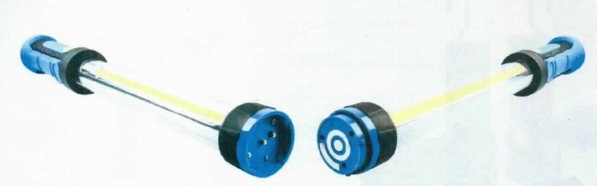 LED-Arbeitsleuchte Art. WLED1000 011 (Abbildung s. Anlage)
- aus mehreren COB-LED und zwei Akkumulatoren in einem stabförmigen, in der Mitte teilbaren 
  Kunststoffgehäuse (Länge 551 mm, Durchmesser 60 mm), an jedem Ende jeweils mit 
  Ein-/Ausschalter, Status-LED, einem bis auf 90 Grad neigbaren Haltegriff, Magnet, 
  Aufhängehaken sowie Ladeanschluss (zum Aufladen des Akkumulators),
- in einer gemeinsamen Verkaufsverpackung mit Ladegerät und Bedienungsanleitung (Beipack),
- zur Verwendung als tragbare Leuchte (so gebaut, dass sie während der Verwendung in der
  Hand gehalten werden kann).
Die tragbare LED-Arbeitsleuchte bestimmt den Charakter der Warenzusammenstellung.

"Tragbare elektrische Leuchte zum Betrieb mit eigener Stromquelle, keine Ware der Position 8512 (LED-Arbeitsleuchte in Warenzusammenstellung in Aufmachung für den Einzelverkauf mit nicht charakterbestimmendem Beipack"