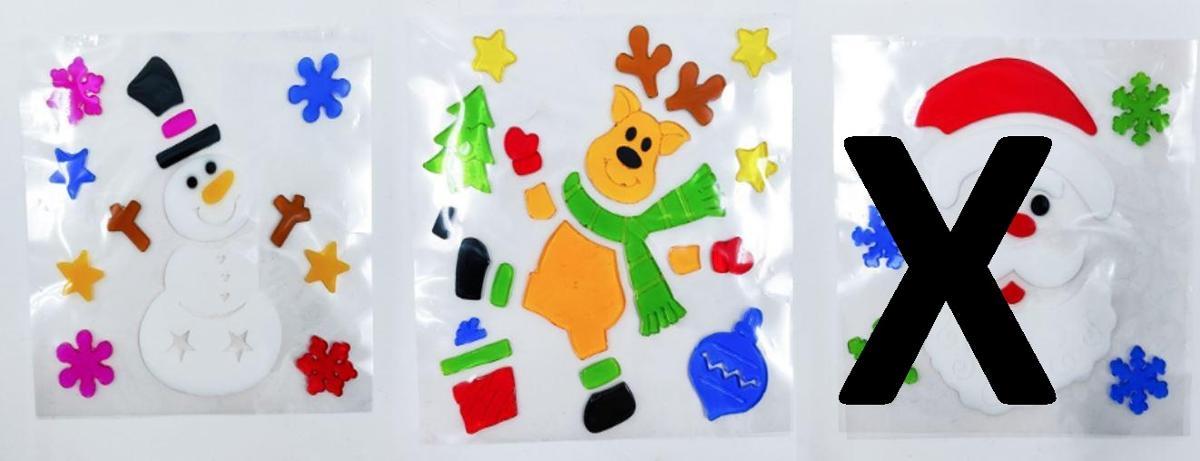 Nach den Antragsangaben sowie dem vorgelegten Warenmuster handelt es sich um sog. "Gel-Fenstersticker" in zwei Ausführungen (Motive Schneemann und Rentier) aus einem thermoplastischen Elastomer (TPE; gem. wissenschaftlichem Untersuchungsergebnis). Die Erzeugnisse bestehen jeweils aus verschiedenen, auf glatten Untergründen selbsthaftenden Segmenten, die auf einer etwa 19,5 x 19 cm großen Trägerfolie aufgebracht sind und dienen als Fensterdekoration.

Eine Einreihung als Weihnachtsartikel in die Position 9505 kommt aufgrund des fehlenden weihnachtlichen Bezugs nicht in Betracht.

Eine Einreihung als selbstklebende Flacherzeugnisse aus Kunststoff in die Position 3919 scheidet aus, da die "Sticker" nur auf glatten Oberflächen wie Glas haften und nicht kleben.

Aufgrund der stofflichen Beschaffenheit handelt es sich nicht um Waren des Kapitels 40.

Die Erzeugnisse sind in einem Folienbeutel mit Pappheader verpackt.

Zolltarifrechtlich handelt es sich um "andere Waren aus Kunststoffen, Statuetten und andere Ziergegenstände".