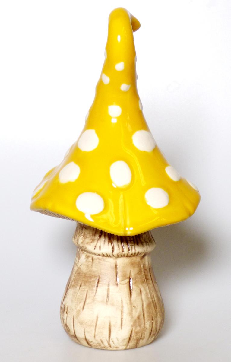 Andere keramische Ziergegenstände, sog. Deko Pilz, Foto siehe Anlage,
- mit unglasiertem Stamm und spitz zulaufendem, glassiertem Hut,
- - Art. 9988391 19 cm gelb,
- - Art. 9988892 21 cm blau,
- - Art. 9988693 17 cm blau,
- in einem Stück gefertigt,
- keramisches Erzeugnisse; nach der Formgebung gebrannt, tonmineralhaltiges
  Material enthaltend,
- nach dem Ergebnis der wissenschaftlichen Untersuchung aus Steingut,
- ohne Hinweise auf Handarbeit.

"Andere keramische Ziergegenstände, aus Steingut, nicht handgearbeitet"