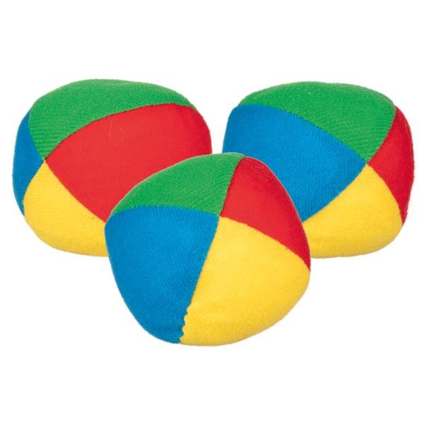 Nach den Angaben der Antragstellerin sowie der vorliegenden Abbildung handelt es sich bei dem sog. "Jonglierball, Artikel SA 133" um einen Ball
- mit einem Durchmesser von etwa 60 mm,
- einer Außenhülle aus einem Spinnstoffgewebe (sog. Tricot-Stoff, nach ergänzenden Angaben aus
  PET) in vier unterschiedlichen Farben (rot, gelb, blau, grün)
- im Inneren mit einer weiteren Hülle aus einfachen Geweben ausgestattet, welche mit
  Kunststoffkugeln befüllt ist (Gewicht etwa 85 bis 95 g).

Der Ball ist einzeln in einem Polybeutel zu jeweils zwölf Stück in einem Pappkarton verpackt.

Die Ware wird gemäß den ergänzenden Angaben einzeln an den Endverbraucher abgegeben (daher kein Jonglierball) und stellt sich somit nicht als ein anderer Ausrüstungsgegenstand für die allgemeine körperliche Ertüchtigung der Pos. 9506 dar.

Zolltarifrechtlich handelt es sich um "anderes Spielzeug als in den Codenummern 9503 0010 00 0 bis 9503 0095 90 0 genannt, nicht handgearbeitet aus Holz".