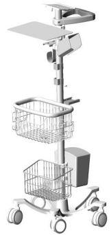 Es handelt sich um den Rollständer, im Wesentlichen bestehend aus einem fünfrädrigen Gestell aus Aluminium an dem zwei Körbe und Vorrichtungen zur Aufnahme sämtliche Pantientenüberwachungs- und Monitorsysteme (keine Gegenstände dieser vZTA-Entscheidung) angebracht sind. Der ca. 1100 x 505 x 525 mm (H x B x T) große, auf dem Boden stehende Rollwagen wird in der medizinischen Versorgung eingesetzt.

Die Ware ist als "Möbel für die Humanmedizin, kein Dental-, Friseur- oder ähnlicher Stuhl" einzureihen.