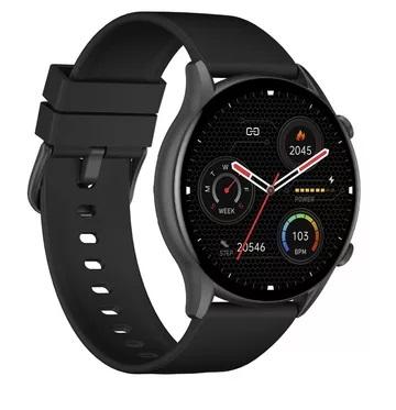 Smartwatch (Abbildung siehe Anlage)
- aus einer berührungsempfindlichen 1,32“-Semi-AMOLED-Anzeige (Auflösung 360 x 360
  Pixel), Bluetooth-Funkmodul, Prozessor, Arbeitsspeicher, Sensoren (für Luftdruck, Herz-
  frequenz, Blutsauerstoffgehalt, Schrittzahl), Lautsprecher, Mikrofon, sowie einem Lithium-
  Ionen-Akkumulator in einem Gehäuse (Abmessungen: 45,7 x 45,7 x 12,1 mm) mit zwei
  Bedienelement und einem Armband,
- zur drahtlosen Kommunikation mit einem Mobiltelefon und anderen Geräten (Empfang
  und Anzeige von Benachrichtigungen, Kurzmitteilungen und anderen Daten, Senden von
  Daten an das Mobiltelefon, Freisprechfunktion, Steuerung eines Sprachassistenten)
  - charakterbestimmend -, zum Ausführen von Anwendungen, zur Uhr-
  zeitanzeige, sowie zur Verwendung als Aktivitätstracker (Messung von u. a. Luftdruck,
  Herzfrequenz, Blutsauerstoffgehalt, Schrittzahl),
- zusammen mit Beipack (Ladekabel, Bedienungsanleitung) in einer gemeinsamen Ver-
  kaufsumschließung.
Die Smartwatch bestimmt den Charakter der zusammengesetzten Ware.

"Apparat für die Kommunikation in einem drahtlosen Netzwerk, keine Basisstation, Gerät zum Empfangen, Konvertieren und Senden von Tönen, Bildern und anderen Daten – zusammengesetzte Ware aus Kommunikationsgerät - charakterbestimmend - Gerät zum Aufzeichnen und Verarbeiten von Daten auf Datenträger in codierter Form, Uhr und Aktivitätstracker, in Warenzusammenstellung in Aufmachung für den Einzelverkauf mit nicht charakterbestimmendem Beipack“