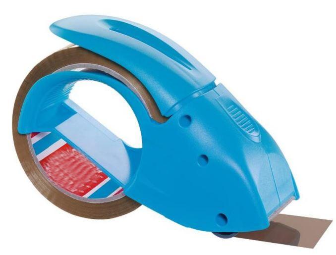 "Paketbandabroller";

- mit freiem Arm zu handhabendes Erzeugnis, bestehend aus

- - einem spezifisch geformten Gehäuse aus Kunststoff

- - einer Aufnahmevorrichtung für eine Klebebandrolle (nicht Gegenstand der vZTA)

- - einer Klebebandpresslasche sowie aus einer Umlenkrolle

- - einer gezahnten Abreißkante (arbeitender Teil) aus unedlem Metall

- - ohne Grundplatte oder Vorrichtung zum Aufstellen auf Tischen oder ähnlichem

- dient dem manuellen Entnehmen und Abtrennen von Klebestreifen

- verpackt in einem bedruckten Karton

Abbildung siehe Anlage.

Derartige Erzeugnisse gehören als "Handwerkzeuge, anderweit weder genannt noch inbegriffen, mit arbeitendem Teil aus unedlem Metall, andere als in den TARIC-Codes 8205 1000 00 bis 8205 5910 00 genannte" zum TARIC-Code 8205 5980 00.
