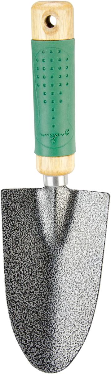 "Blumenkelle mit Holzgriff";

- mit freiem Arm zu handhabendes Erzeugnis mit einem gewölbten, sich verjüngenden Schaufelblatt mit
  abgerundetem Ende aus nicht rostendem Stahl (arbeitender Teil) und einem Holzgriff mit Kunststoffüberzug

- zum Ausheben von kleinen Löchern im Garten

Abbildung siehe Anlage.

Derartige Erzeugnisse gehören als "Schaufeln, mit arbeitendem Teil aus unedlem Metall"
zur Codenummer 8201 1000 00 0 des Zolltarifs.