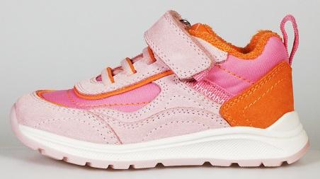 Halbschuhe, Größe 21, Foto siehe Anlage,
- mit Laufsohlen aus laut Antrag Kunststoff,
- mit Oberteil aus Spinnstoffen (den größten Teil der Außenfläche bildend) und Leder,
- auf das Oberteil sind Verstärkungsteile aus Kunststoff (Spinnstoff mit einer mit bloßem Auge 
  wahrnehmbaren Außenschicht aus Kunststoff), Spinnstoff und großflächig aus Leder aufgesetzt, 
- über dem Spann mit einem elastischen Band und mit einem Klettverschluss,
- auf der Lasche mit einem Firmenlogo versehen,
- im Bereich der Ferse mit einer Anziehhilfe.

"Schuhe mit Laufsohlen aus Kunststoff und Oberteil aus Spinnstoffen, andere als in den Unter-
 positionen (KN) 6404 1100 bis 6404 1910 genannte"