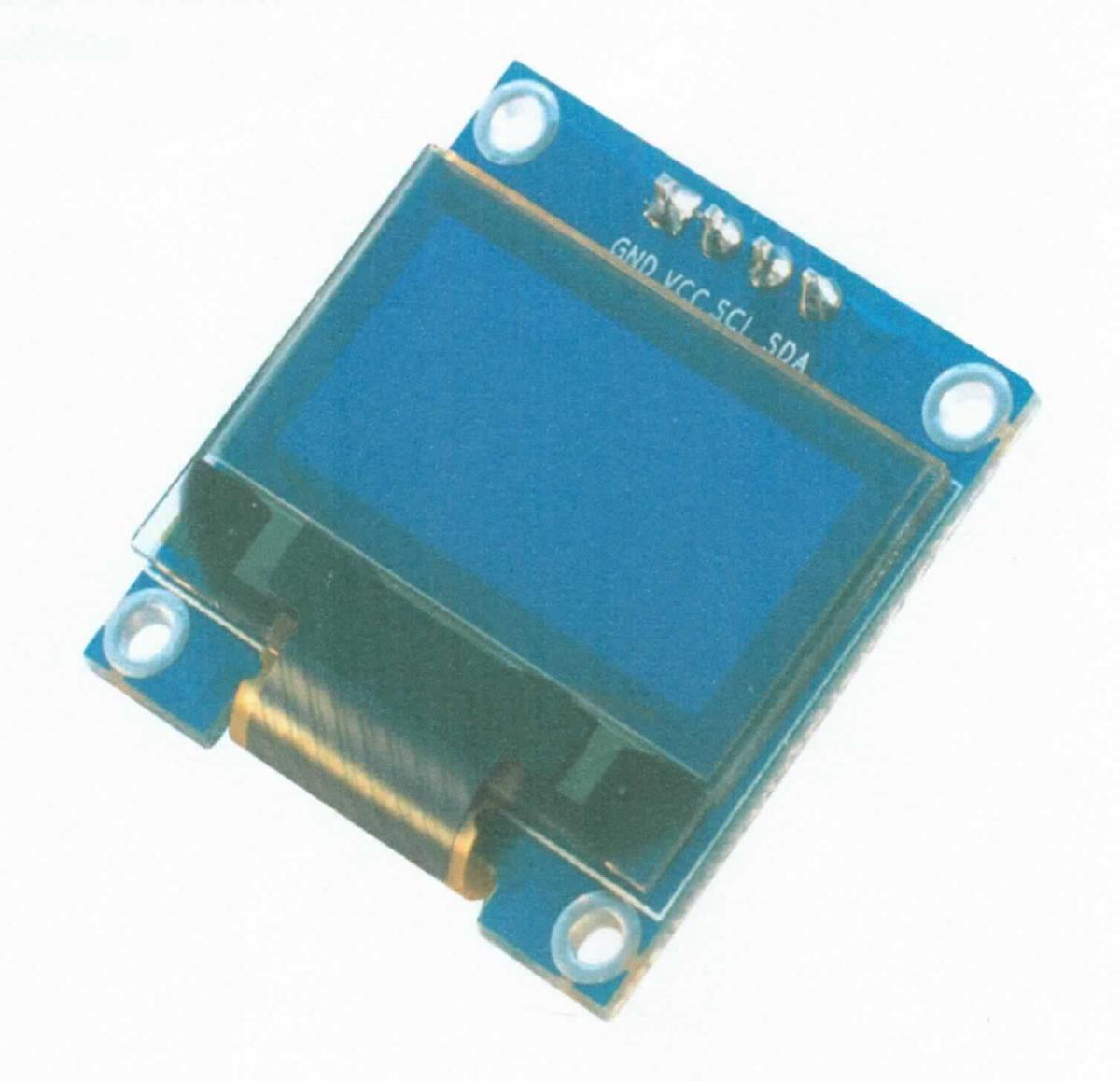0,96 Zoll I2C OLED Display (Abbildung siehe Anlage)
- bestehend aus einer monochromen organischen Leuchtdiodenanzeige mit einer 
  Bildschirmdiagonalen von 0,96 Zoll (Auflösung: 128 x 64 Pixel) auf einer gedruckten 
  Schaltung mit einem Treiberbaustein und einer vierpoligen I2C-Schnittstelle 
  (Abmessungen: 26,7 x 31,26 x 1,41 mm),
- ausschließlich zur Anzeige von Grafiken und alphanumerischen Zeichen bestimmt.

"Elektrisches Sichtsignalgerät, kein Gerät der Positionen 8512 und 8530, kein
 Alarmgerät, Anzeigetafel mit Leuchtdiodenanzeige - OLED-Display"