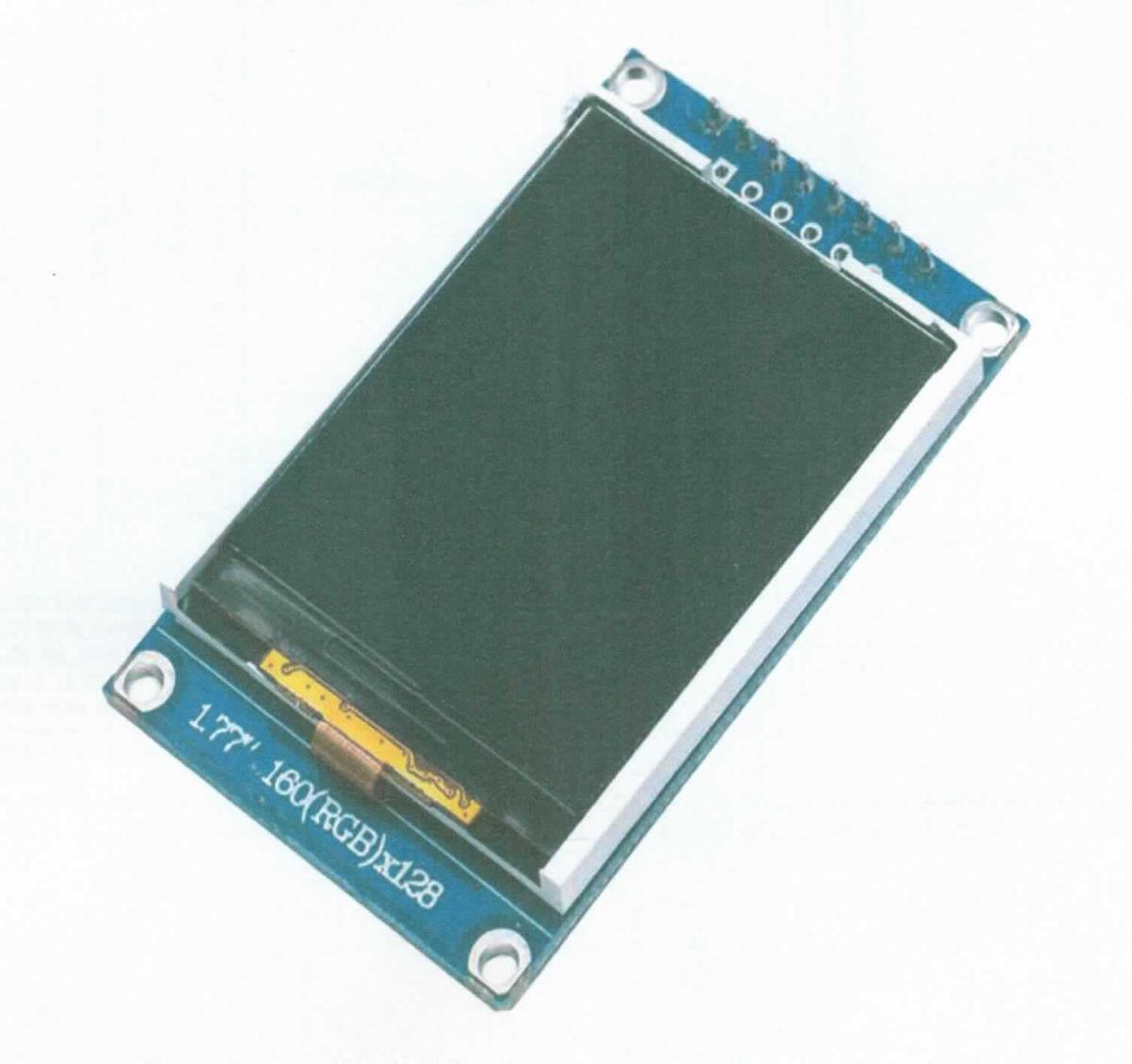 1,77 Zoll SPI TFT-Display (Abbildung siehe Anlage)
- aus einer 1,77 Zoll Farb-TFT-Flüssigkristallanzeige (Auflösung: 128 x 160 Pixel) mit aktiver
  Matrix, Hintergrundbeleuchtung und Treiberelektronik auf einer gedruckten Schaltung mit
  14 Anschlusspins,
- ausschließlich zur Anzeige von Grafiken und alphanumerischen Zeichen.

"Elektrisches Sichtsignalgerät, kein Gerät der Positionen 8512 und 8530, kein Alarmgerät,
 Anzeigetafel mit Flüssigkristallanzeige, mit aktiver Matrix-Flüssigkristallanzeige (LCD)
 - TFT-Display"