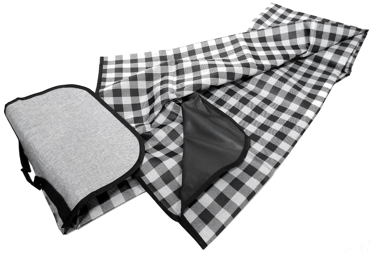 Campingausrüstung, sog. Picknick-Matte, Foto siehe Anlage,
- in einem Polybeutel verpackt,
- rechteckig, mit abgerundeten Ecken in den Abmessungen von laut Antrag 170 cm x 145 cm,
- aus ca. 0,3 mm dicken, buntgewebten, einseitig (Unterseite) mit geprägtem Kunststoff (kein Zell-
  kunststoff) überzogenen Geweben der Position 5903 aus laut Antrag Polyester (synthetische 
  Chemiefasern), 
- zum Zusammenhalten während des Transports mit einer Lasche mit Klettverschluss und einem 
  Tragegriff ausgestattet,
- an allen Rändern mit schmalen Streifen aus einfarbigen Geweben eingefasst,
- durch Zusammennähen konfektioniert,
- dient bei der Verwendung im Freien als Unterlage zum Schutz darauf lagernder Personen vor 
  Feuchtigkeit und Schmutz; stellt sich damit nicht als Decke der Position 6301 und auch nicht
  als Plane der Unterposition (HS) 6306 12, sondern als Campingausrüstung (Picknickdecke) dar.

"Campingausrüstung (Picknickdecke), aus Spinnstoffen, aus synthetischen Chemiefasern"