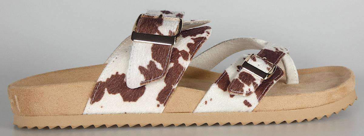 Sandalen, Größe 39, Foto siehe Anlage,
- mit Laufsohlen aus laut Antrag Kunststoff,
- mit einem zehenfreien Oberteil aus Riemen aus laut Untersuchungsergebnis künstlichem 
  Pelzwerk (nachgeahmtes Pelzfell),
- seitlich mit zwei Schnallenverschlüssen,
- auf der Innensohle mit einem Firmenlogo.

"Schuhe, andere als in den Positionen 6401 bis 6404 genannte, mit Oberteil aus künstlichem 
 Pelzwerk und Laufsohlen aus Kunststoff"