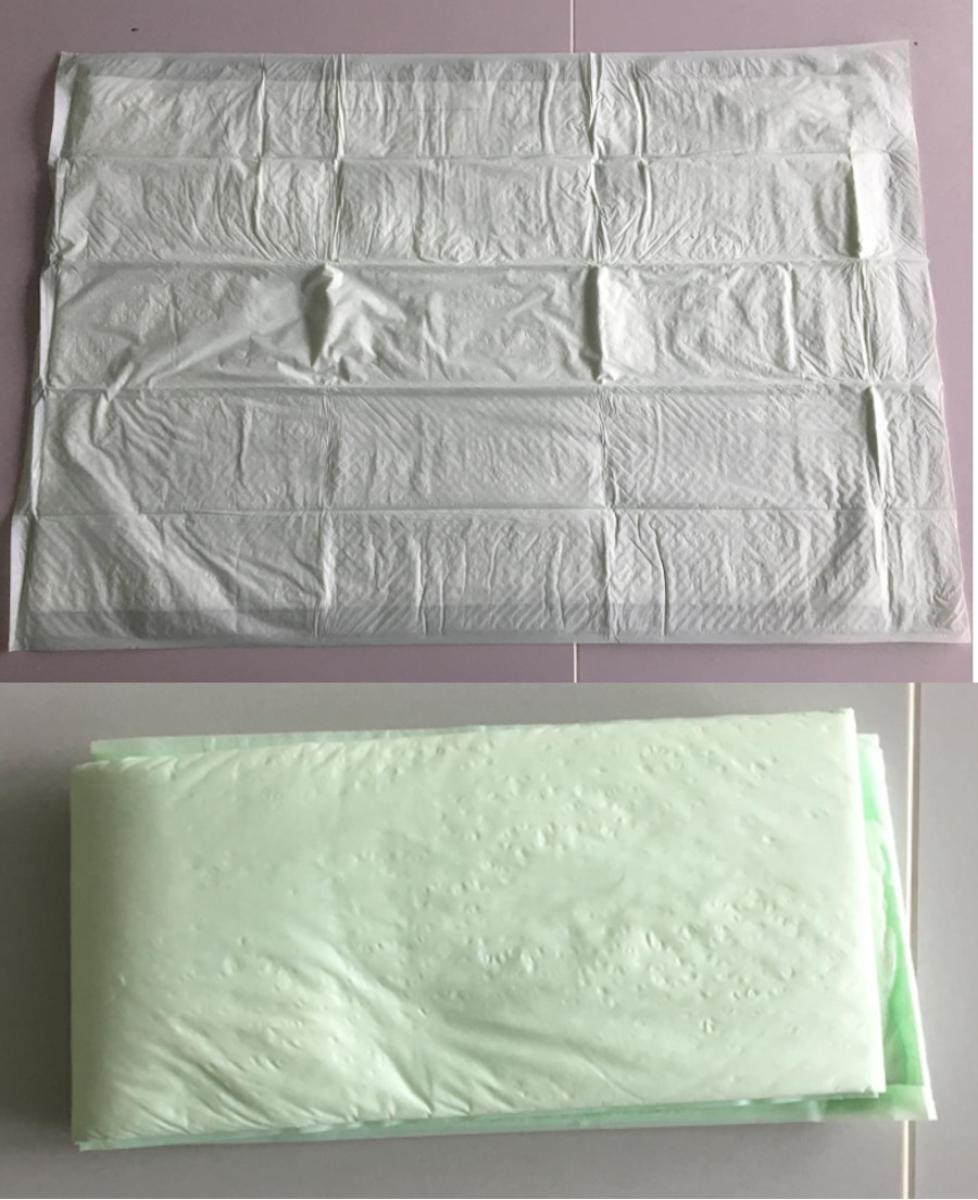 Es handelt sich um etwa 60 x 90 cm große, durch Pressen und Prägen miteinander verbundene, zweilagige Flächenerzeugnisse mit folgendem Aufbau:

1. Eine Lage aus gekrepptem Vlies aus Zellstofffasern (Tissue)  und
2. eine Lage einer dünnen Kunststofffolie.

Die Waren werden in Krankenhäusern und in der Altenpflege zum Abdecken von Matratzen, Liegen und Tragen verwendet und sind zu 25 Stück in einem Kunststofffolienbeutel für den Einzelverkauf aufgemacht. Vier solcher Beutel sind in einem Karton aus Pappe verpackt.

Abbildung siehe Anlage.

Derartige Waren gehören als "andere Waren für chirugische, medizinische oder hygienische Zwecke, aus Vliesen aus Zellstofffasern, in Aufmachung für den Einzelverkauf" zum TARIC-Code 4818 90 90 00, da es sich zolltarifrechtlich um eine aus verschiedenen Stoffen zusammengesetzte Ware handelt, deren wesentlicher Charakter nach der Dicke und dem Gewicht durch das Vlies aus Zellstofffasern bestimmt wird.