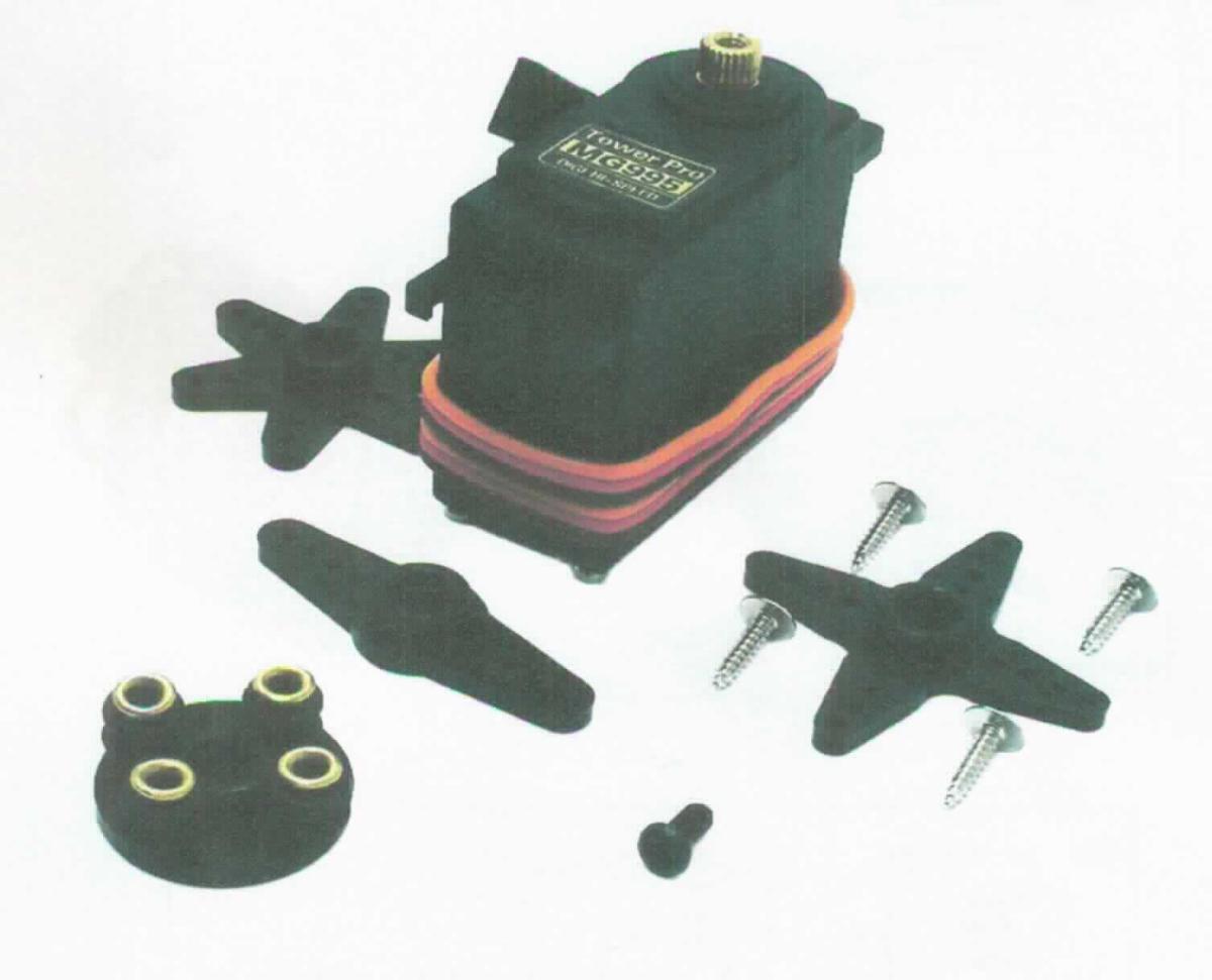 Elektromotor Servo MG995,
Warenzusammenstellung, bestehend aus einem sog. "Modellbau-Servo", bürstenbehafteter Gleichstrommotor (Haupttätigkeit) als Maschinenkombination mit eingebautem Getriebe und Potenziometer (charakterbestimmend), verschiedenen rotorähnlichen Befestigungsvorrichtungen sowie Befestigungsschrauben.
Äußere Form: siehe Abbildung in der Anlage.
Techn. Daten des Motors (auszugsweise):
- Gehäuseabmessung: ca. 40,7 x 19,7 x 42,9 mm
- Gewicht: 55 g 
- Betriebsspannung: 4,8 bis 7,2 V
- Leistung ca. 11,5 W.

Die Ware ist gemeinsam verpackt und für den Einzelhandel aufgemacht. Sie wird als "Elektromotor mit einer Leistung von 37,5 Watt oder weniger, kein Synchronmotor der UPos. (KN) 8501 1010, Gleichstrommotor, keine Ware der TARIC-Codes 8501 1099 10 bis 8501 1099 80" eingereiht.