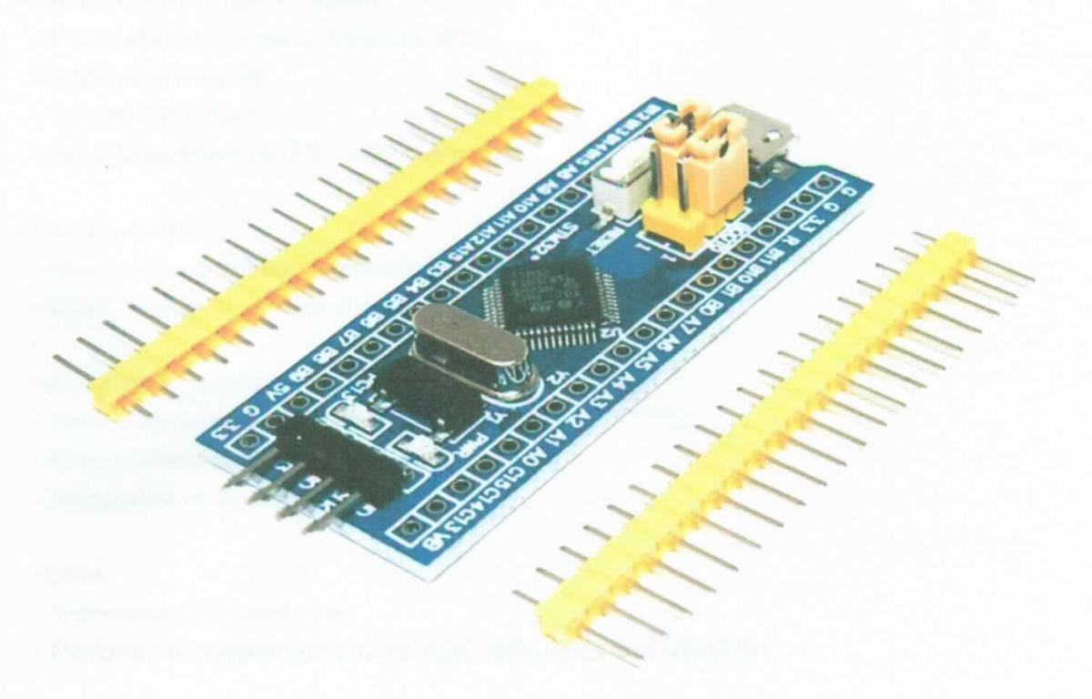 Sog. Mikrocontroller-Board, ServSTM32F103C8T6,  
aus einer mit einem ARM Cortex M3 Prozessor, Speicherbausteinen und weiteren aktiven und passiven Bauelementen bestückten elektronischen Schaltung, mit zwei beiliegenden, zum Anlöten bestimmten Stiftleisten, zur Verwendung als programmierbarer Mikrocontroller, zum Steuern verschiedener Anwendungen. 

Die Ware ist als "speicherprogrammierbare Steuerung, keine Vermittlungseinrichtung der Position 8517, für eine Spannung von 1000 V oder weniger, nicht von den Unterpositionen 8537 1010 bis 8537 1091 70 erfasst" einzureihen.