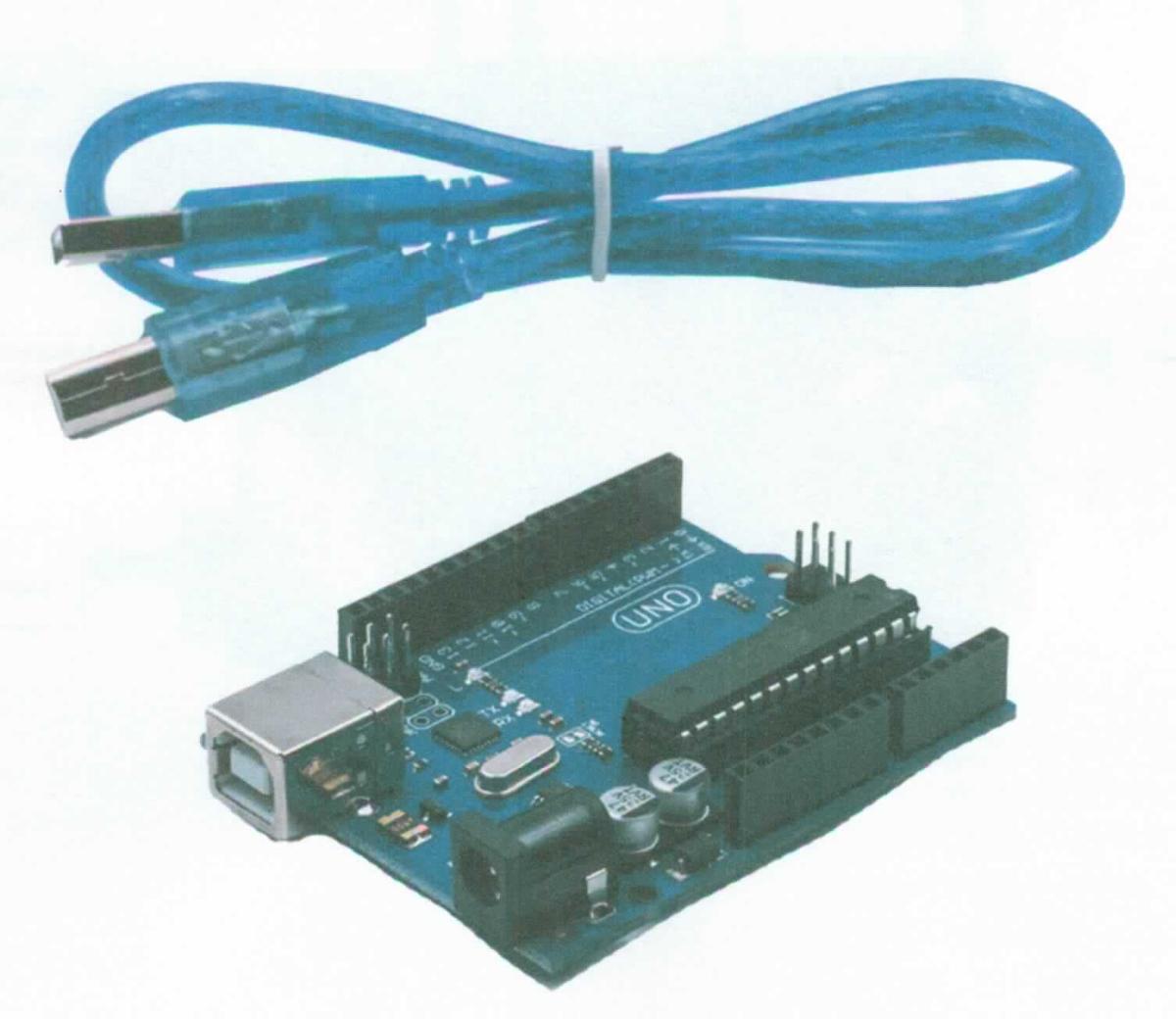 Sog. Mikrocontroller-Board, Uno R3 Board,    
aus einer mit Mikrocontrollern (u.a. ATmega328P), einem USB-Anschluss, digitalen und analogen Ein- und Ausgängen sowie weiteren aktiven und passiven Bauelementen bestückten elektronischen Schaltung, nach Programmierung zum elektrischen Schalten und zum Steuern verschiedener Anwendungen bestimmt, aufgrund der Verwendung als charakterbestimmender Bestandteil gemeinsam mit einem USB-Kabel aufgemacht. 

Die Ware ist als "speicherprogrammierbare Steuerung, keine Vermittlungseinrichtung der Position 8517, für eine Spannung von 1000 V oder weniger, nicht von den Unterpositionen 8537 1010 bis 8537 1091 70 erfasst" einzureihen.