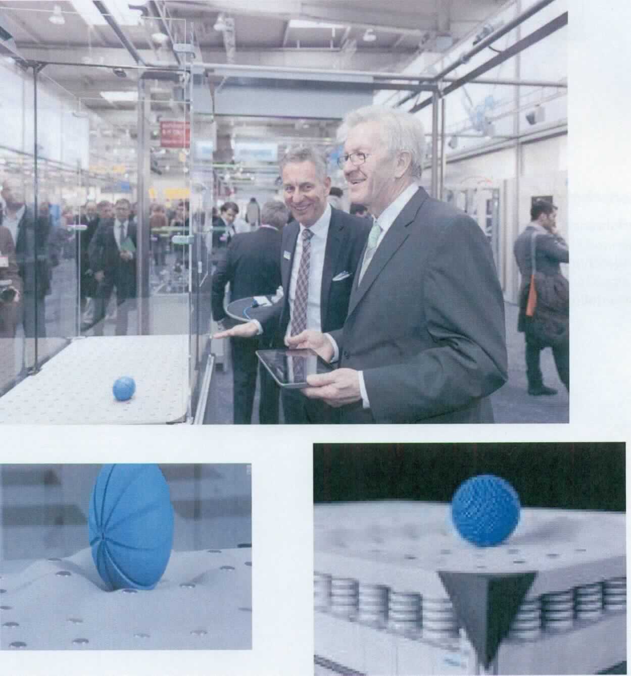 Bei dem Erzeugnis mit der Bezeichnung "Modular conveyor belt" ("Modulares Förderband") handelt es sich seiner Beschaffenheit und der vorgesehenen Verwendung nach um ein Exponat zu Vorführzwecken in Museen, Science Centern und ähnlichen Einrichtungen, das zur ausschließlichen Wissensvermittlung und der Vorführung einer technischen Entwicklung dient.

Das Exponat "Modular conveyor belt", Seriennr.: 9485, erklärt experimentell das Prinzip der Förderbandes / Fließbandes bei verfahrenstechnischen Anlagen. Dies umfasst Erläuterungen zur klassischen Prozesssteuerung, zur Anlagenautomatisierung mit Hilfe von Prozessleitsystemen, sowie zur  Kommunikation innerhalb von Prozessleitsystemen zwischen Anwenderebene, Steuerungen und prozessrelevanten Komponenten.
Der Besucher steuert bei diesem Exponat ein pneumatisches Förderband, welches Objekte gezielt transportieren und gleichzeitig sortieren kann. Es besteht aus zahlreichen Balgmodulen, die die Oberfläche verformen
und eine Wellenbewegung erzeugen, wodurch die Objekte gezielt transportiert werden können.

Das Erzeugnis ist zur Interaktion durch den Betrachter / Besucher vorgesehen. 

Hauptbestandteile des Exponats (teilweise noch nicht zusammengesetzt):
- Unterbau / Korpus (950 x 950 x 750 mm) aus Stahl mit einem auf der Arbeitsfläche befestigten Versuchsaufbau in einem Schaukasten (805 x 805 x 600 mm),
-  einem mit einer Halterung fest auf dem Boden angebrachten Monitor, 
- ggf. auch mit Schautafeln und dergleichen.

Die Ware ist als "Instrument, Apparat, Gerät und Modell, seiner Beschaffenheit nach zu Vorführzwecken bestimmt, nicht zu anderer Verwendung geeignet, nicht von dem TARIC-Code 9023 0010 00 erfasst" einzureihen.

Anlagen: 2 Abbildungen