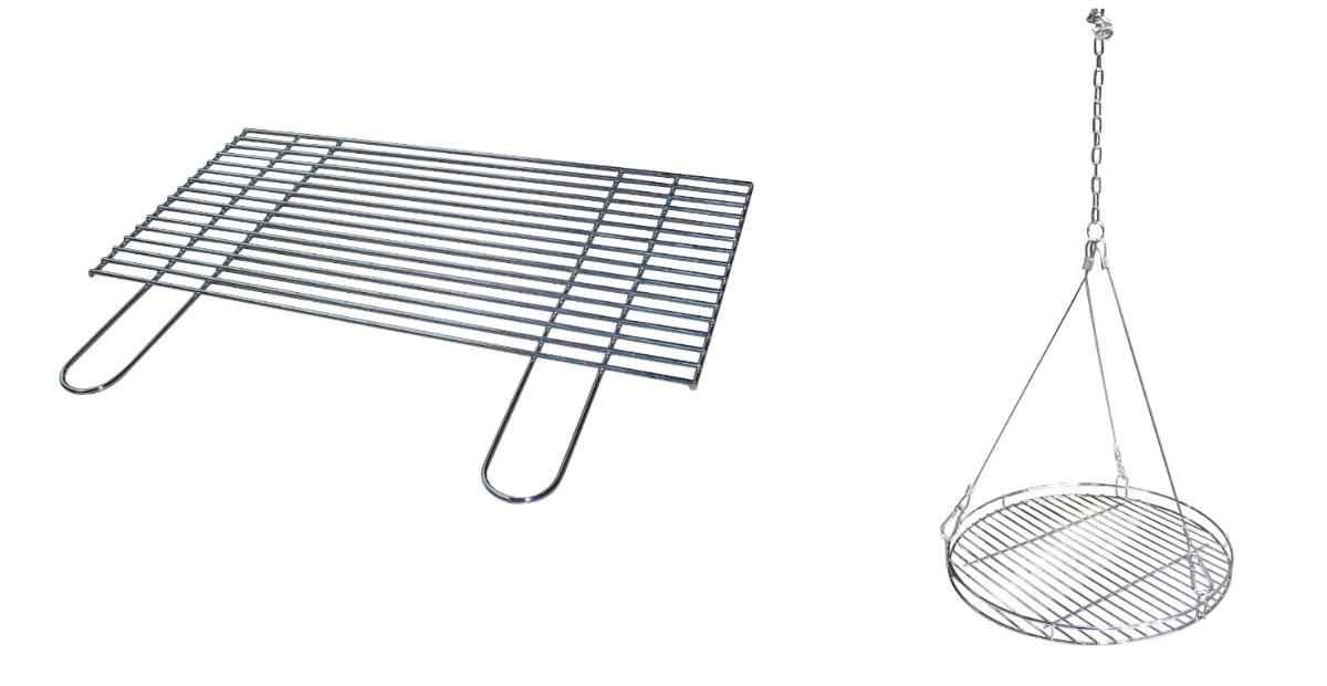 Es handelt sich um kreisrunde Grillroste mit Seitenrand und drei Aufhängösen aus verchromten Stahldraht. Die Grillroste haben je nach Größe einen Durchmesser von etwa 45 oder 70 cm. Sie sind für Schwenkgrills aus Stahl bestimmt, dienen zur Aufnahme des Grillguts und sind gemeinsam mit drei Karabinerhaken, drei Drahtseilen und einer Kette für den Einzelverkauf aufgemacht.
- Antragstellerangaben -

Abbildung siehe Anlage.

Derartige Erzeugnisse gehören als "Teile von Grillgeräten, aus Stahl“ zum TARIC-Code 7321 90 00 00, da es sich zolltarifrechtlich um Warenzusammenstellungen in Aufmachung für den Einzelverkauf handelt, deren wesentlicher Charakter nach der Bedeutung für die Verwendung durch die Grillroste bestimmt wird.
