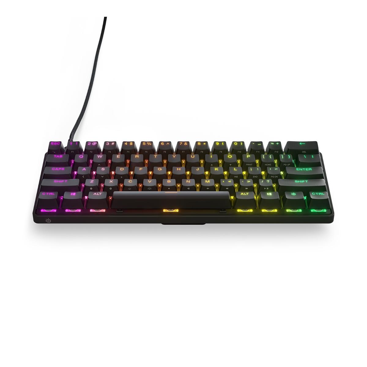 Mechanische Tastatur, in Form einer Warenzusammenstellung aus Anleitung, Tastenkappenheber und einer den Charakter der Zusammenstellung im Hinblick auf die Verwendung bestimmenden, noch nicht zusammengesetzten Ware aus Tastatur und Kabel. Das Erzeugnis besteht im Wesentlichen aus einer mit aktiven und passiven Bauelementen bestückten, gedruckten Schaltung mit Leiterbahnenmatrix in einem 293 x 103 x 40,3 mm großen Gehäuse mit alphanumerischen Tasten, welche jeweils aus einem Schalter und einer Feder in einem Gehäuse mit Tastenkappe bestehen.
Das Gerät ist an die Zentraleinheit einer automatischen Datenverarbeitungsmaschine anschließbar und in der Lage, Daten in einer vom System verwendbaren Form zu liefern.
Die Bestandteile der Zusammenstellung sind gemeinsam für den Einzelverkauf aufgemacht.

Die Ware wird als "Eingabeeinheit für automatische Datenverarbeitungsmaschinen, Tastatur" eingereiht.

Anlage: 1 Abbildung