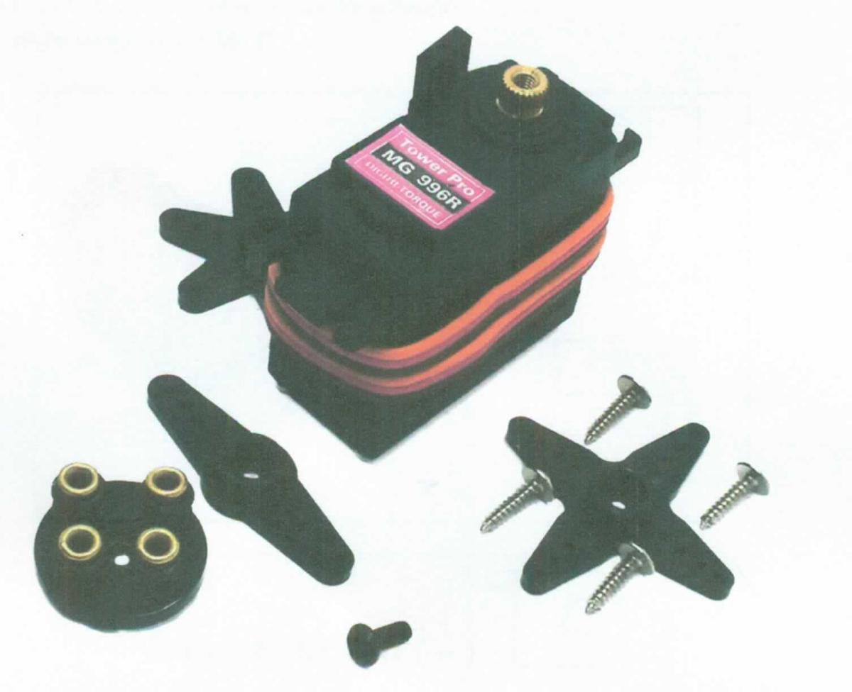 Elektromotor Servo MG996R,
Warenzusammenstellung, bestehend aus einem sog. "Modellbau-Servo", bürstenbehafteter Gleichstrommotor (Haupttätigkeit) als Maschinenkombination mit eingebautem Getriebe und Potenziometer (charakterbestimmend), verschiedenen rotorähnlichne Befestigungsvorrichtungen sowie Befestigungsschrauben.
Äußere Form: siehe Abbildung in der Anlage.
Techn. Daten des Motors (auszugsweise):
- Gehäuseabmessung: ca. 40,7 x 19,7 x 42,9 mm
- Gewicht: 55 g 
- Betriebsspannung: 4,8 bis 7,2 V
- Leistung ca. 11,5 W.

Die Ware ist gemeinsam verpackt und für den Einzelhandel aufgemacht. Sie wird als "Elektromotor mit einer Leistung von 37,5 Watt oder weniger, kein Synchronmotor der UPos. (KN) 8501 1010, Gleichstrommotor, keine Ware der TARIC-Codes 8501 1099 10 bis 8501 1099 80" eingereiht.